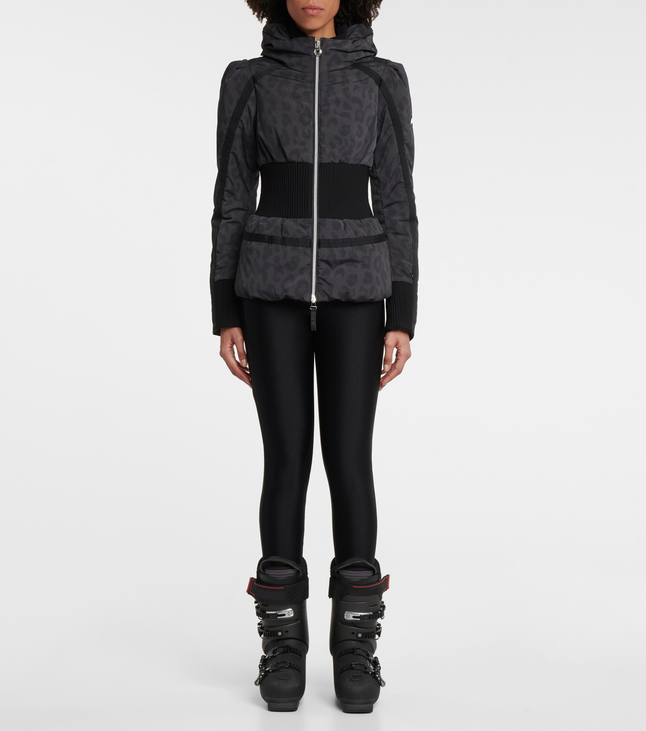 JETSET Jet Set Raffaella leopard-print ski jacket