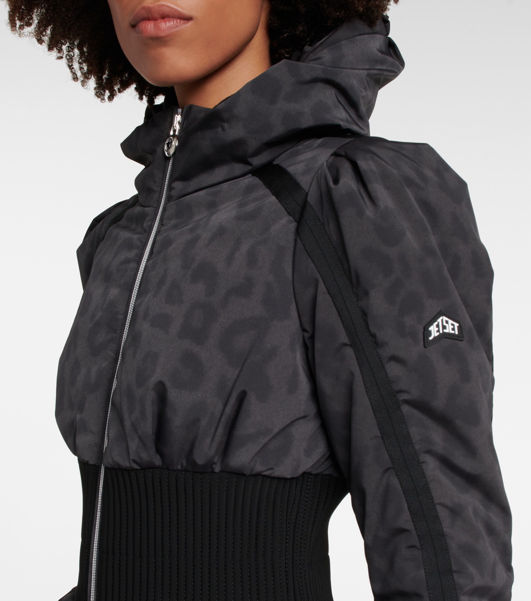 JETSET Jet Set Raffaella leopard-print ski jacket