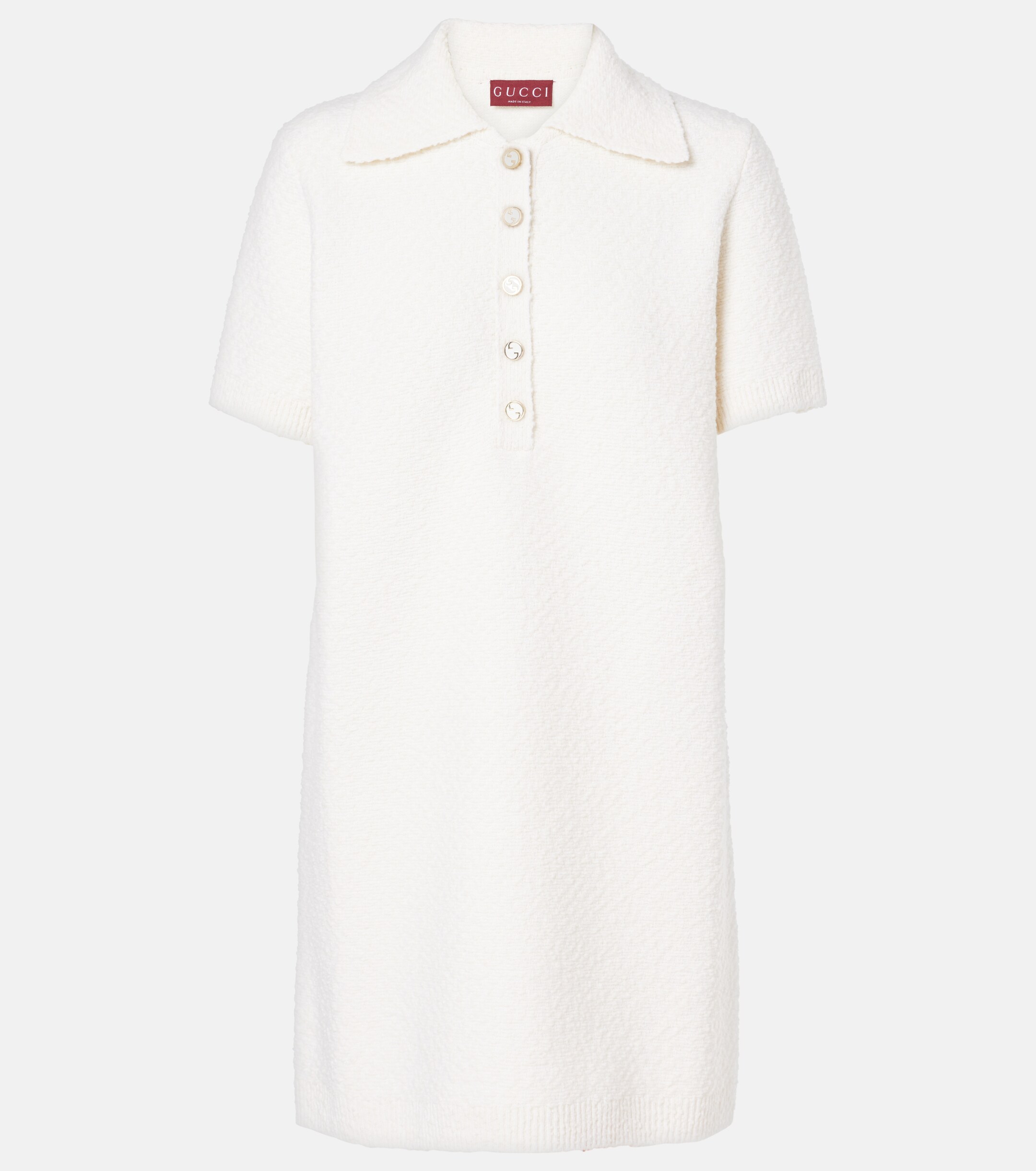 Gucci Wool-blend bouclé polo dress thumbnail