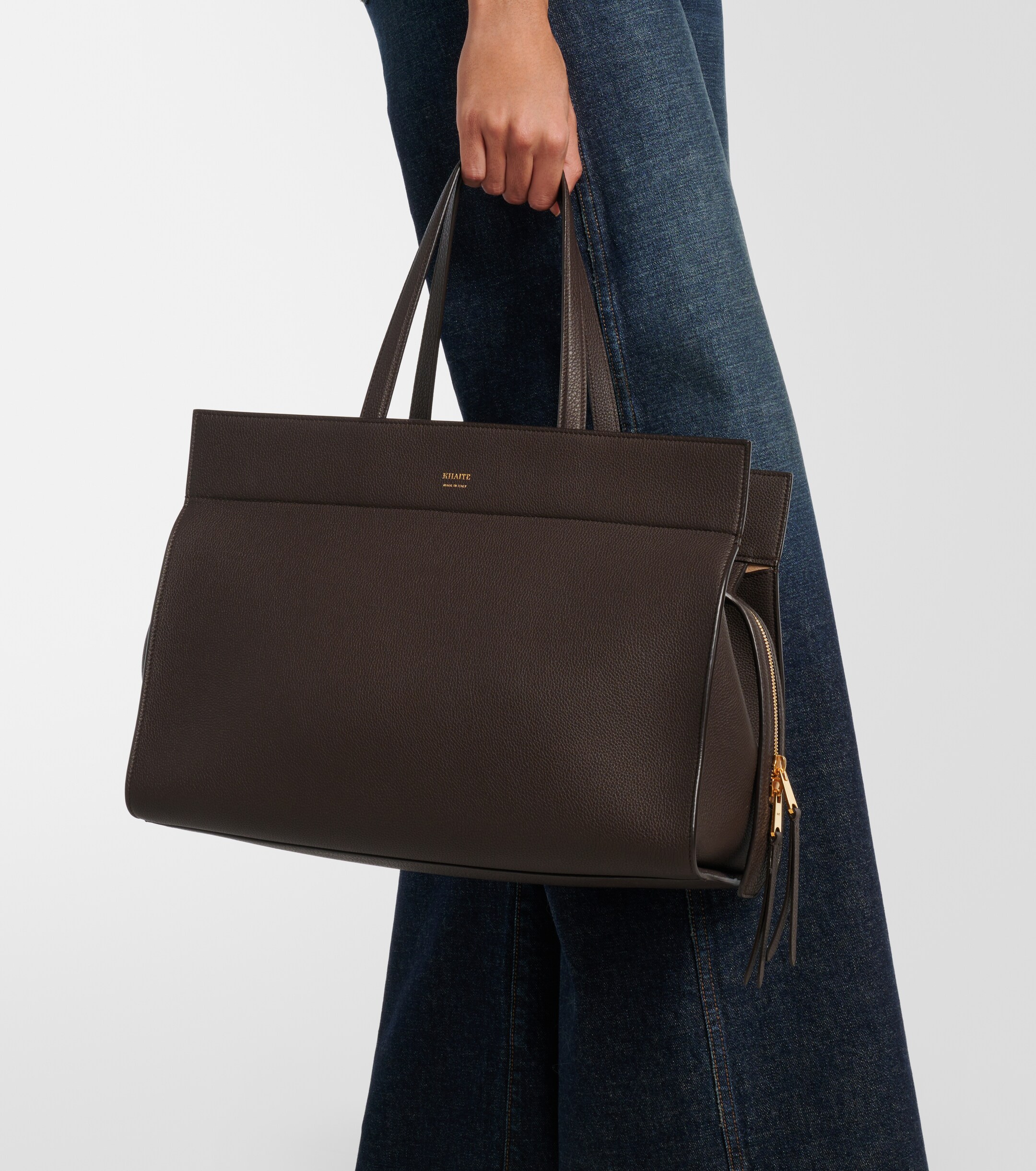 KHAITE Crosby leather tote bag