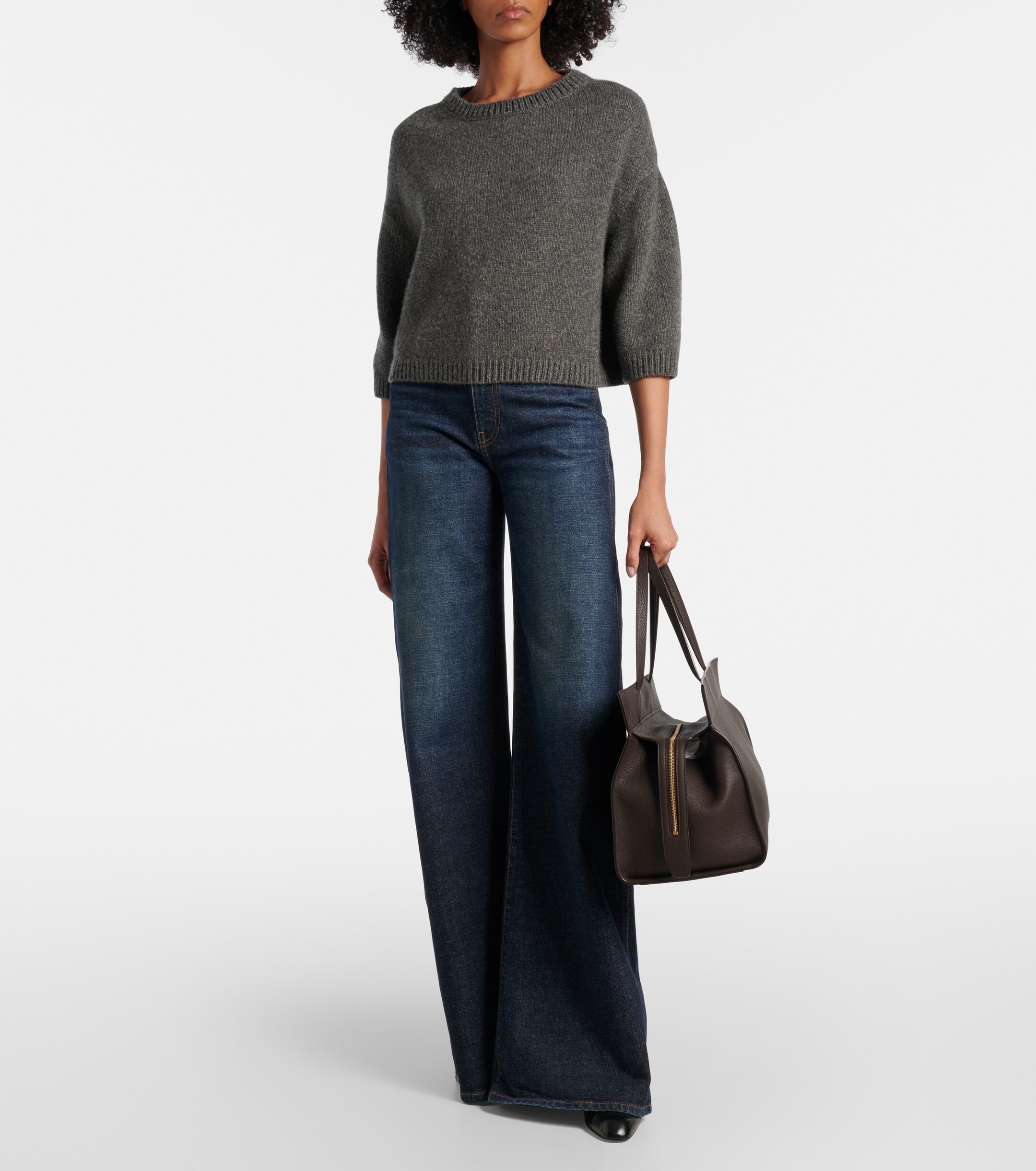 KHAITE Crosby leather tote bag