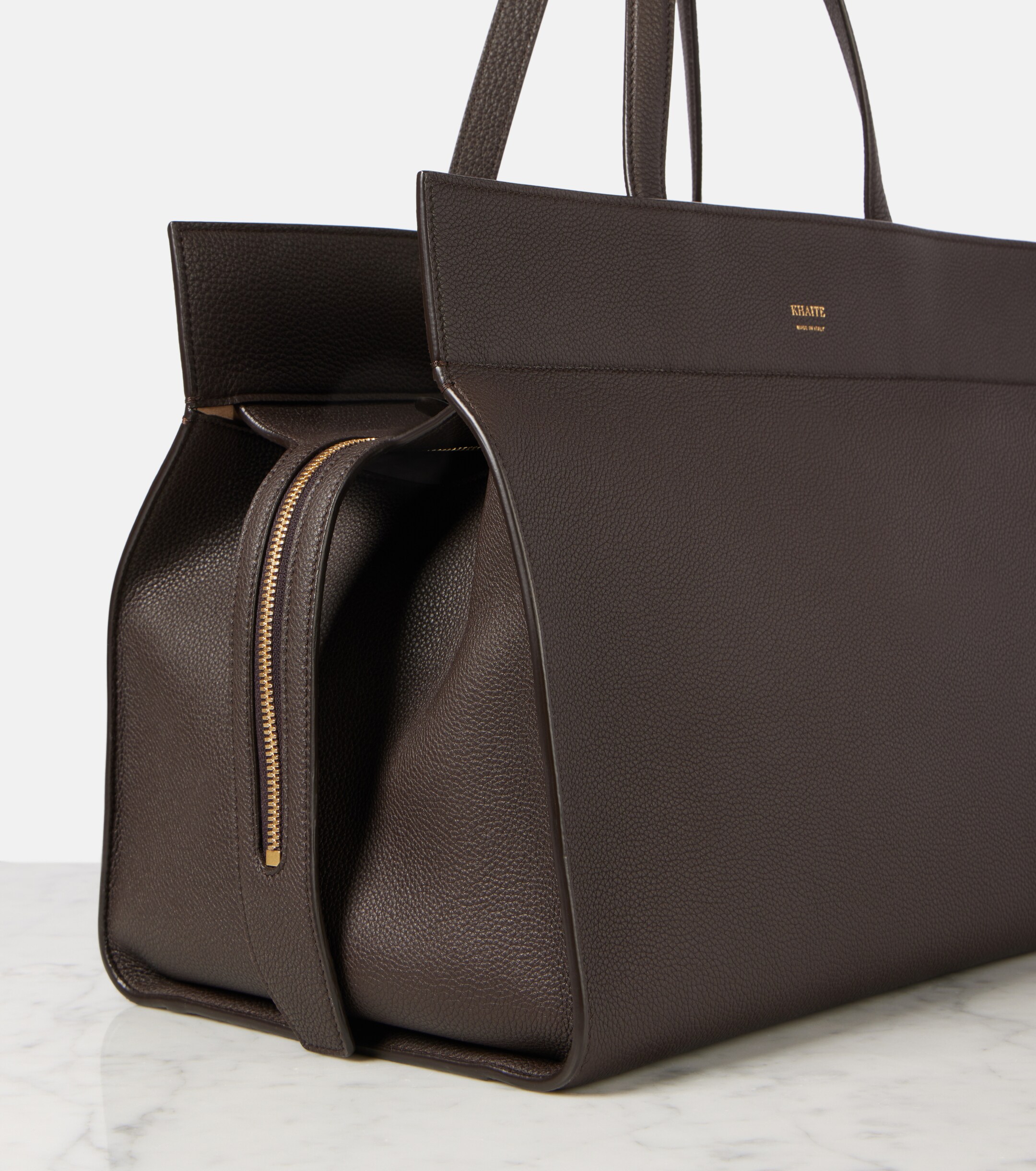 KHAITE Crosby leather tote bag