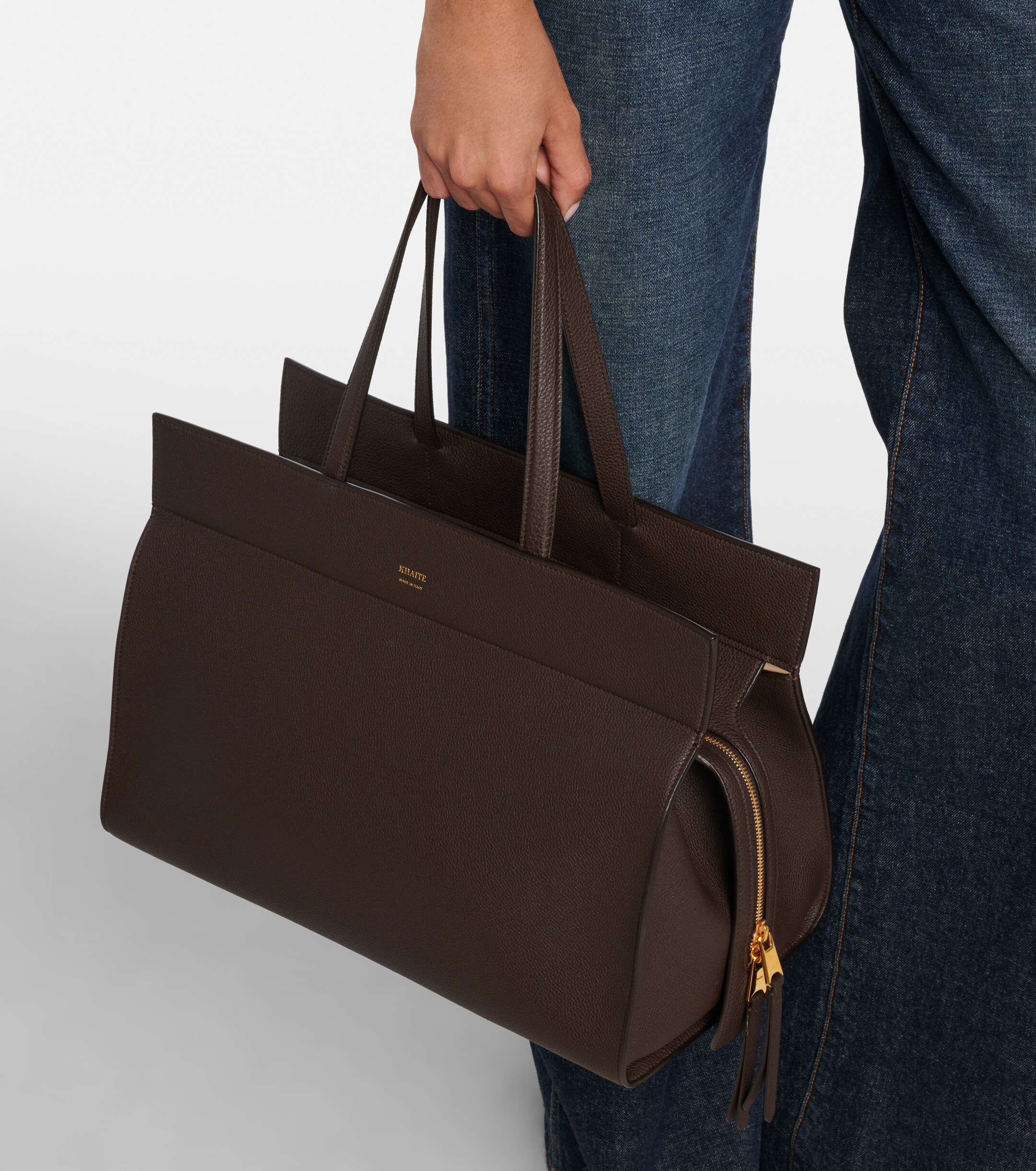 KHAITE Crosby leather tote bag