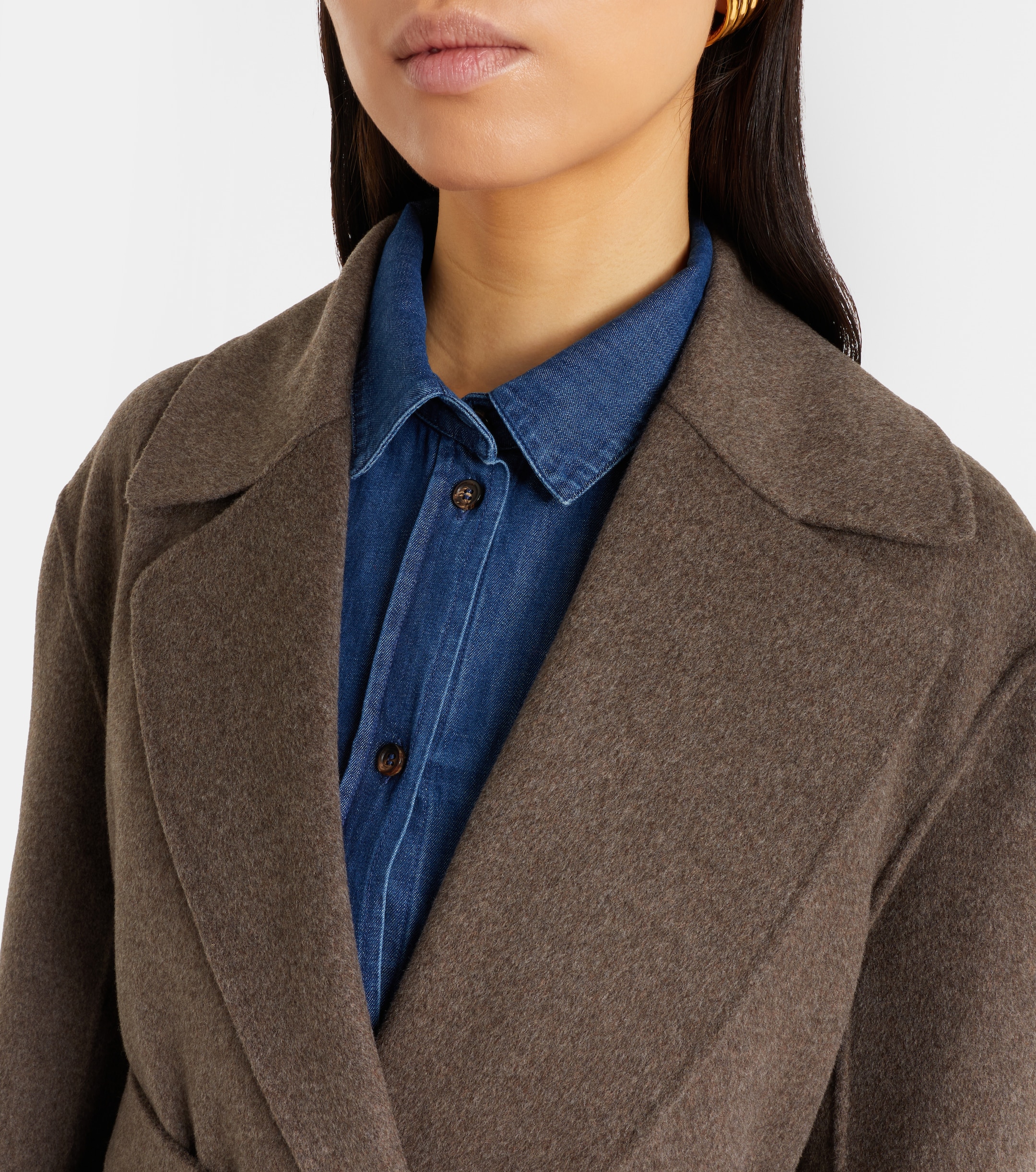 S Max Mara Luna virgin wool wrap coat thumbnail