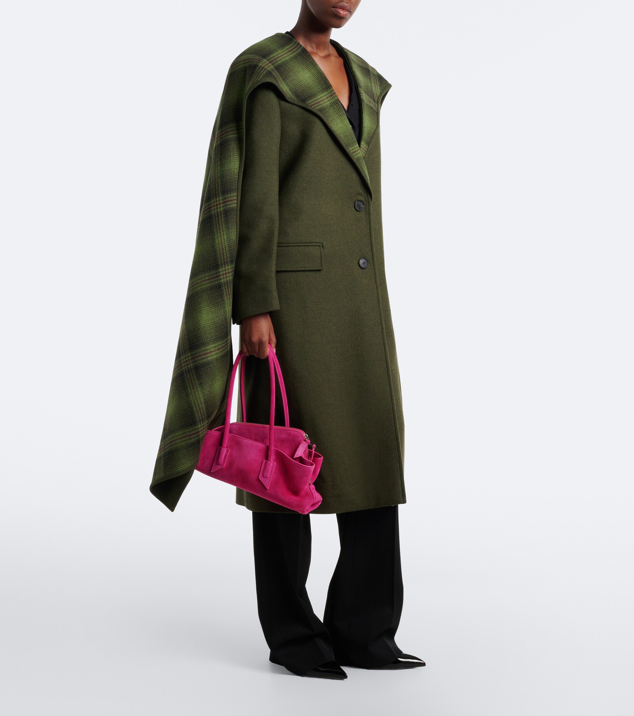 THE ATTICO La Passeggiata Small suede tote bag