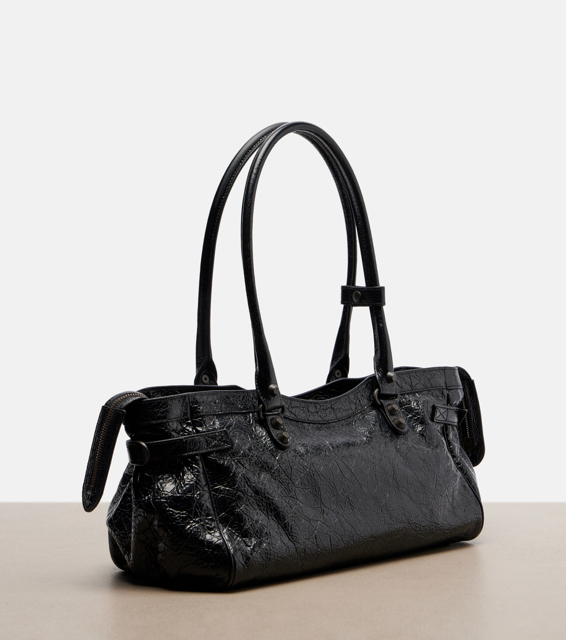 Balenciaga Le City East-West leather shoulder bag