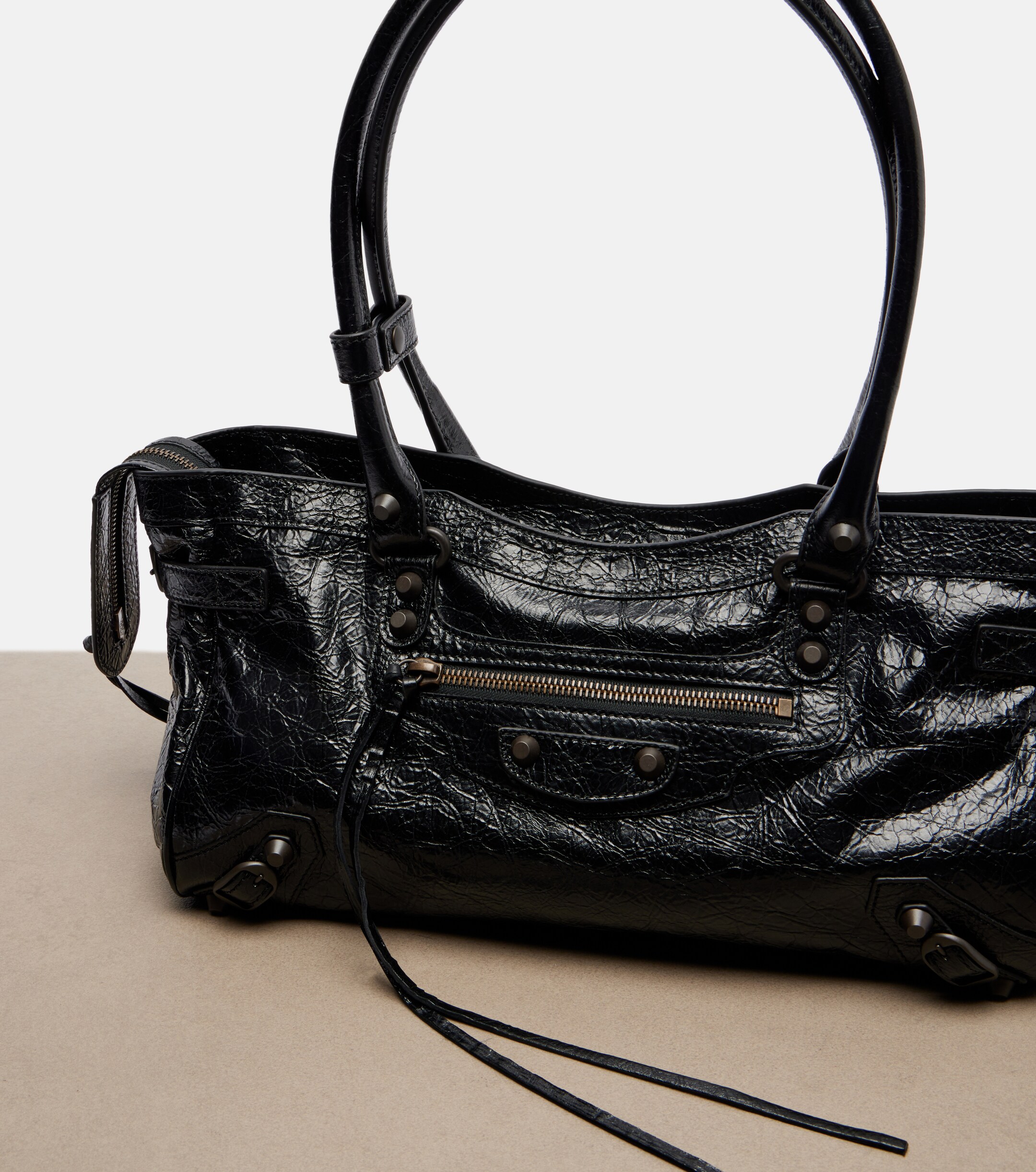 Balenciaga Le City East-West leather shoulder bag