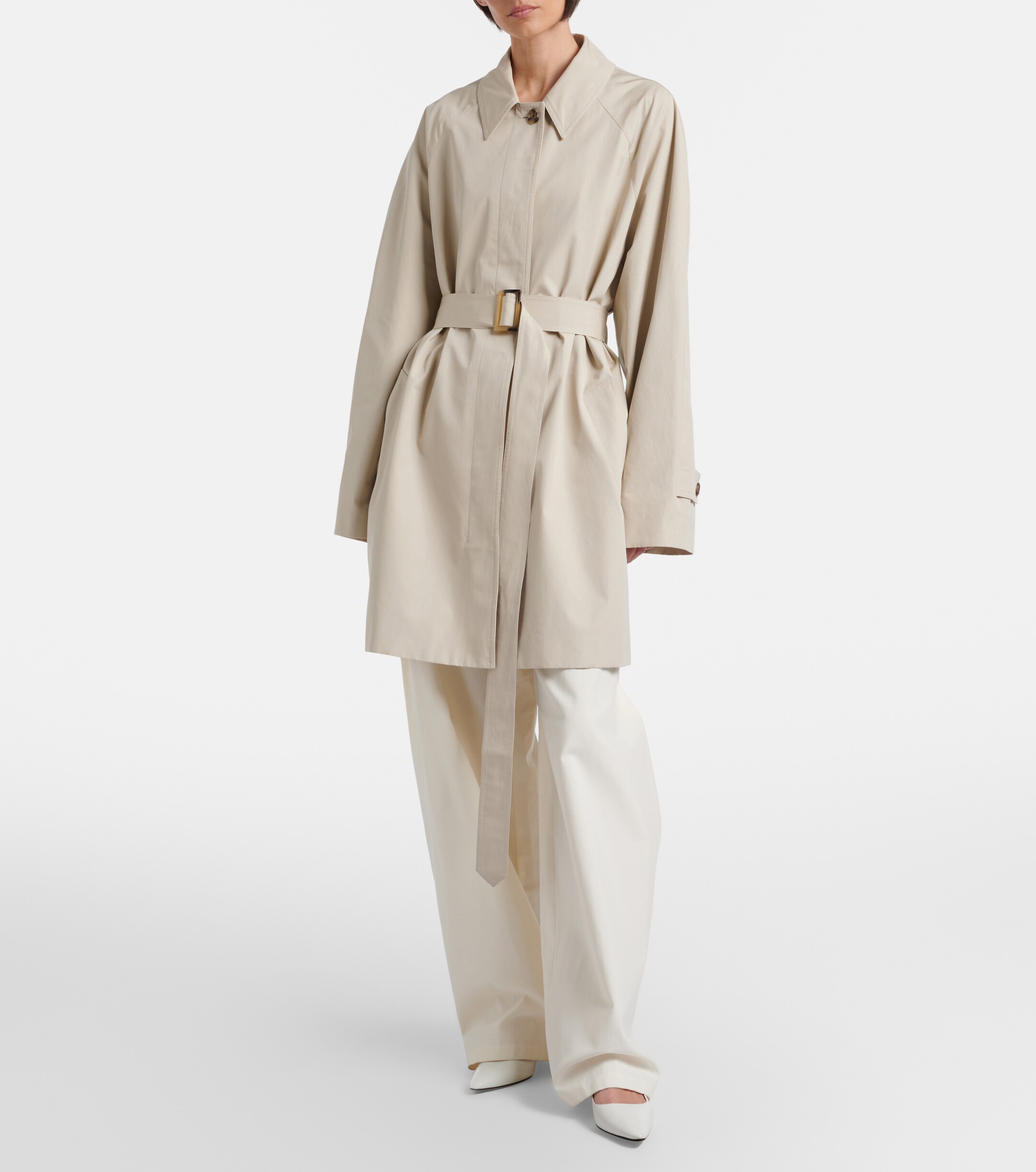 The Row The Row Amaya belted cotton car coat