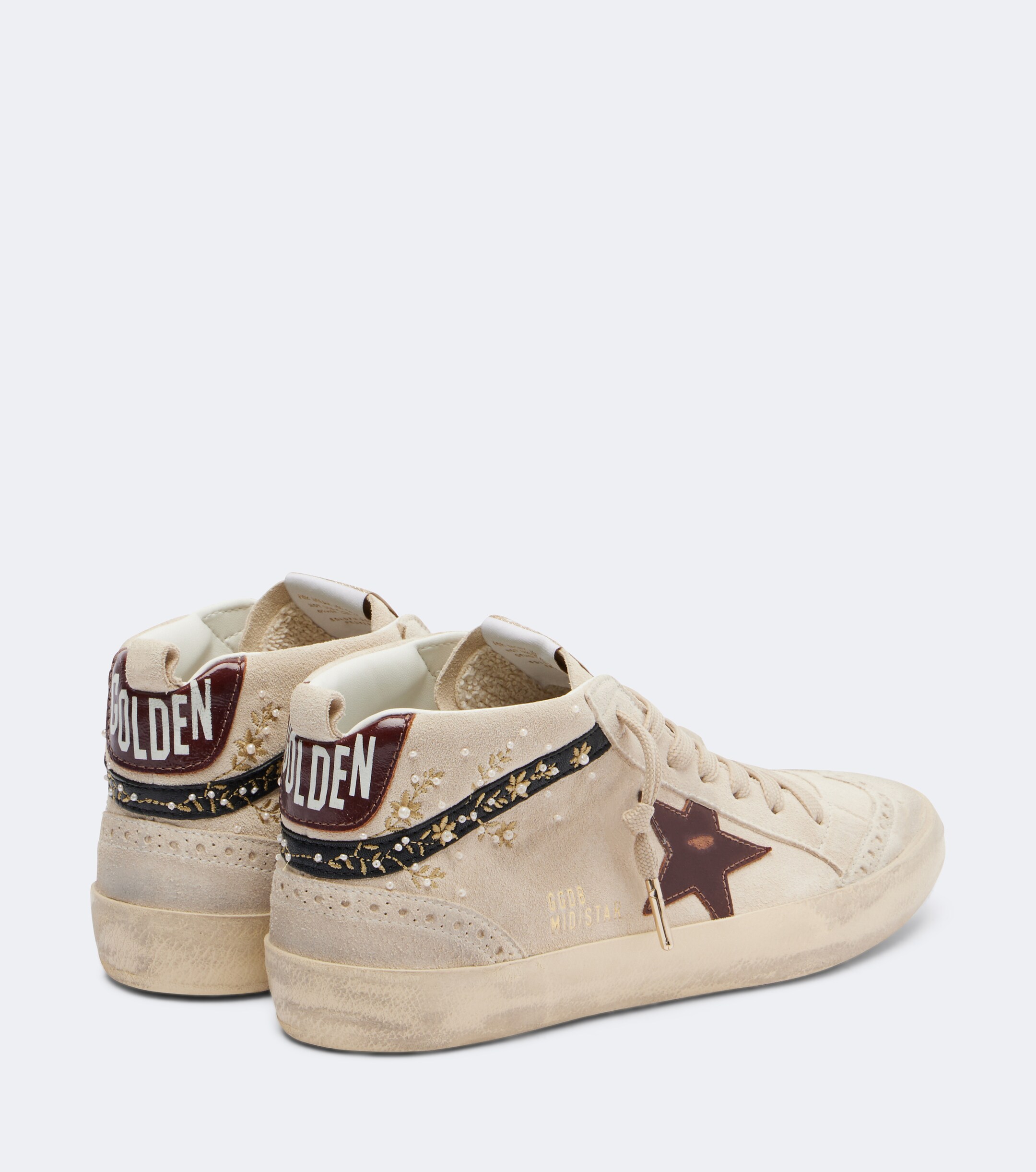 Golden Goose Golden Goose Mid Star embellished suede high-top sneakers