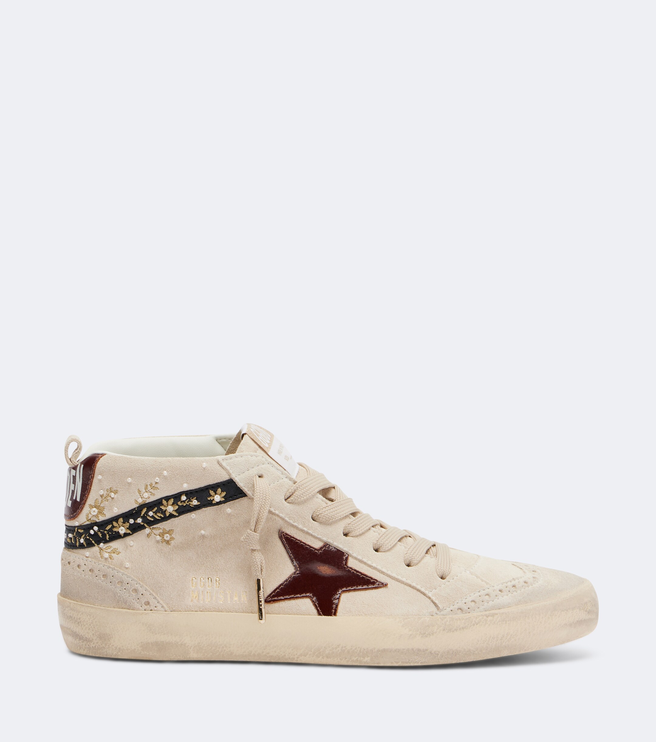Golden Goose Golden Goose Mid Star embellished suede high-top sneakers