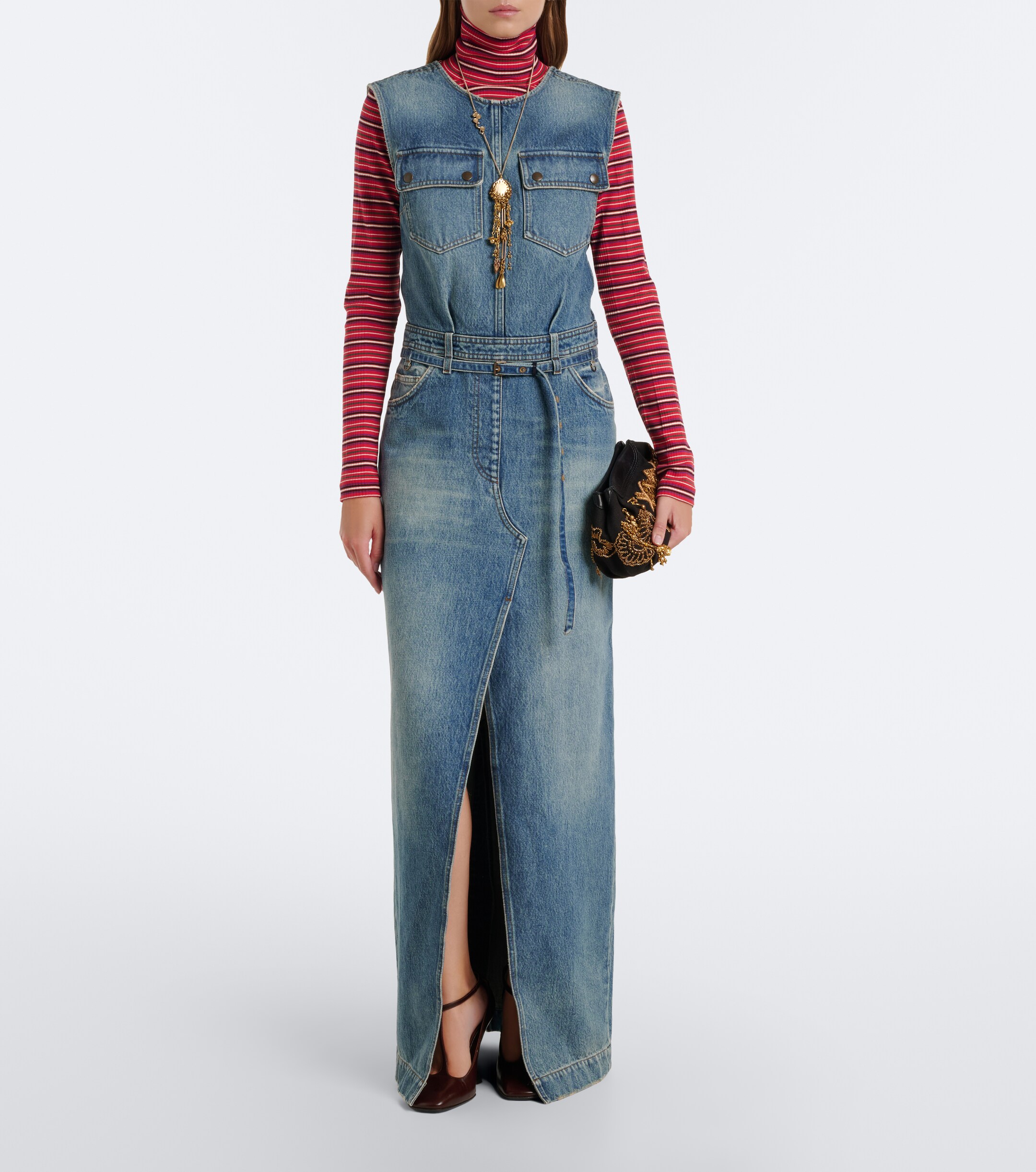 Dries Van Noten Dries Van Noten Denim faded maxi dress