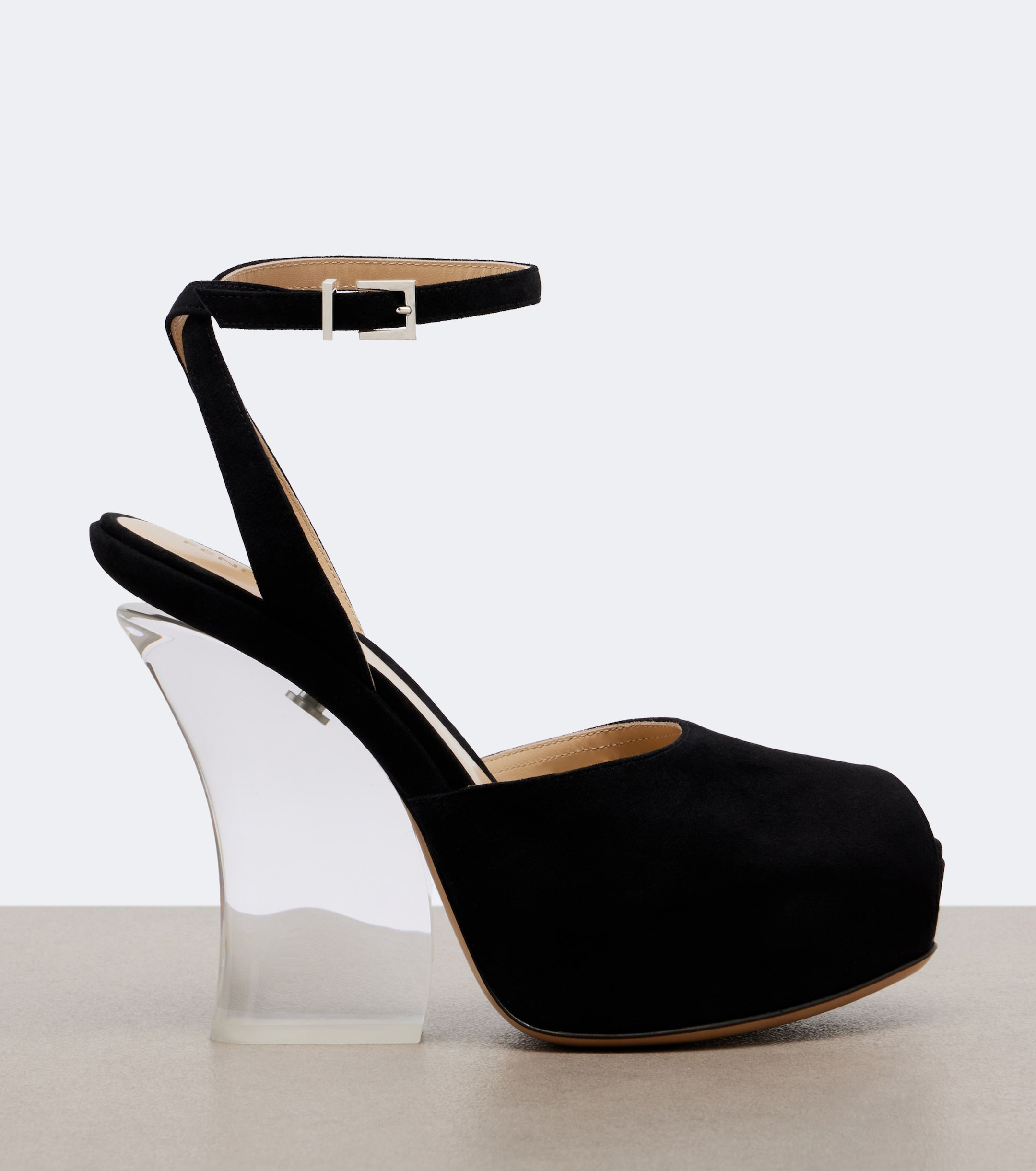 Fendi Fendi Suede platform peep-toe pumps