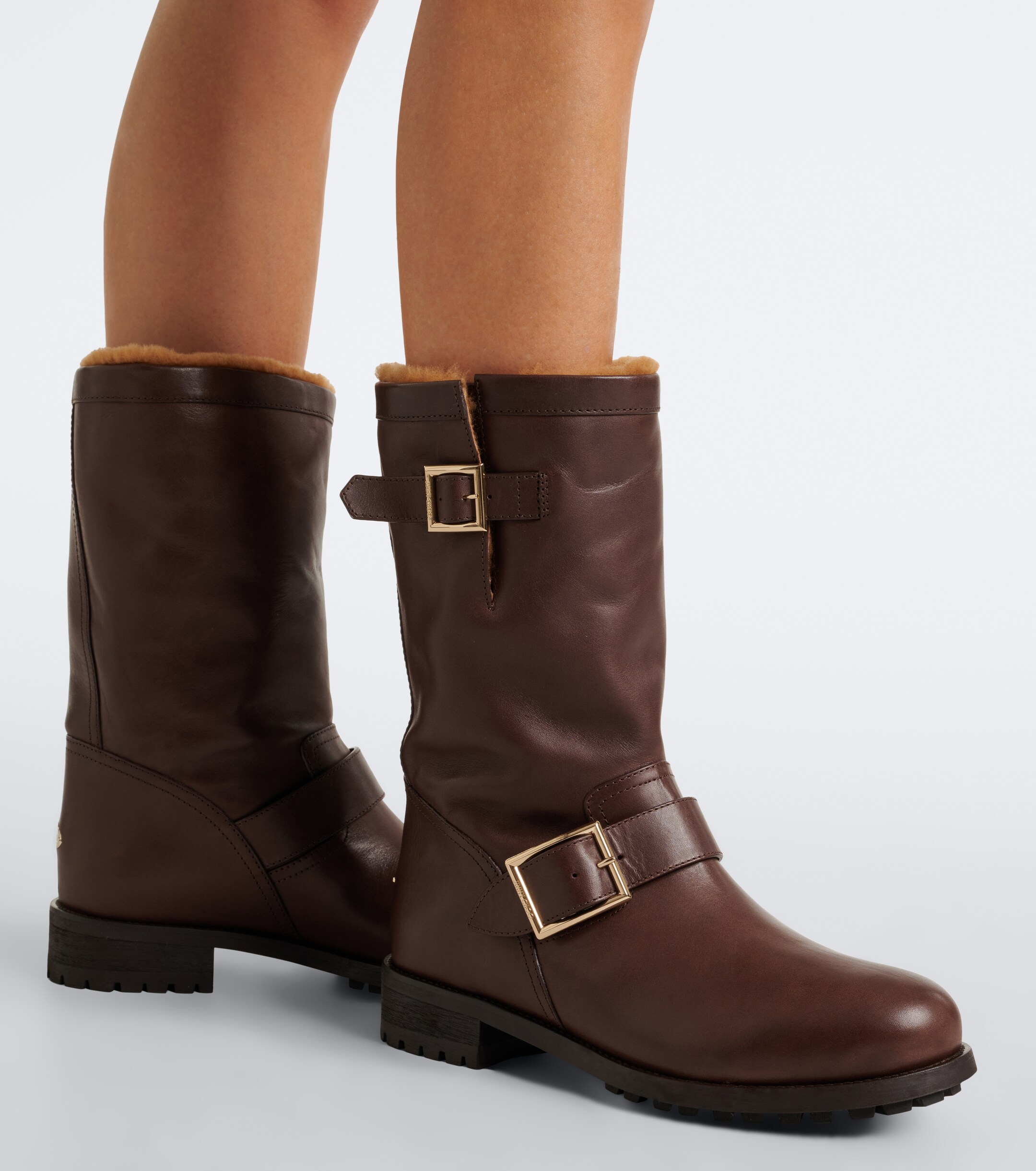 JIMMY CHOO Jimmy Choo Biker leather knee-high boots