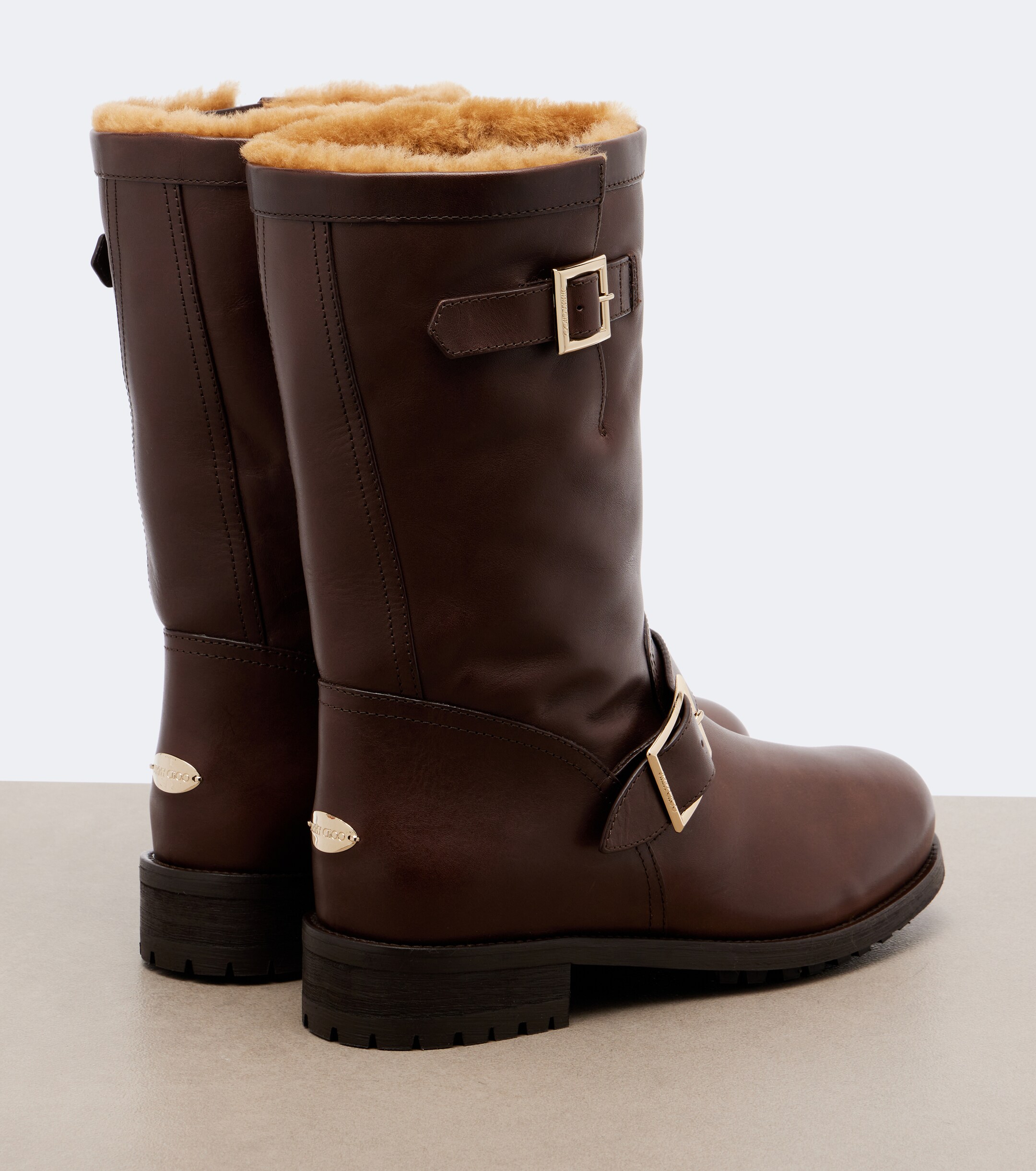 JIMMY CHOO Jimmy Choo Biker leather knee-high boots
