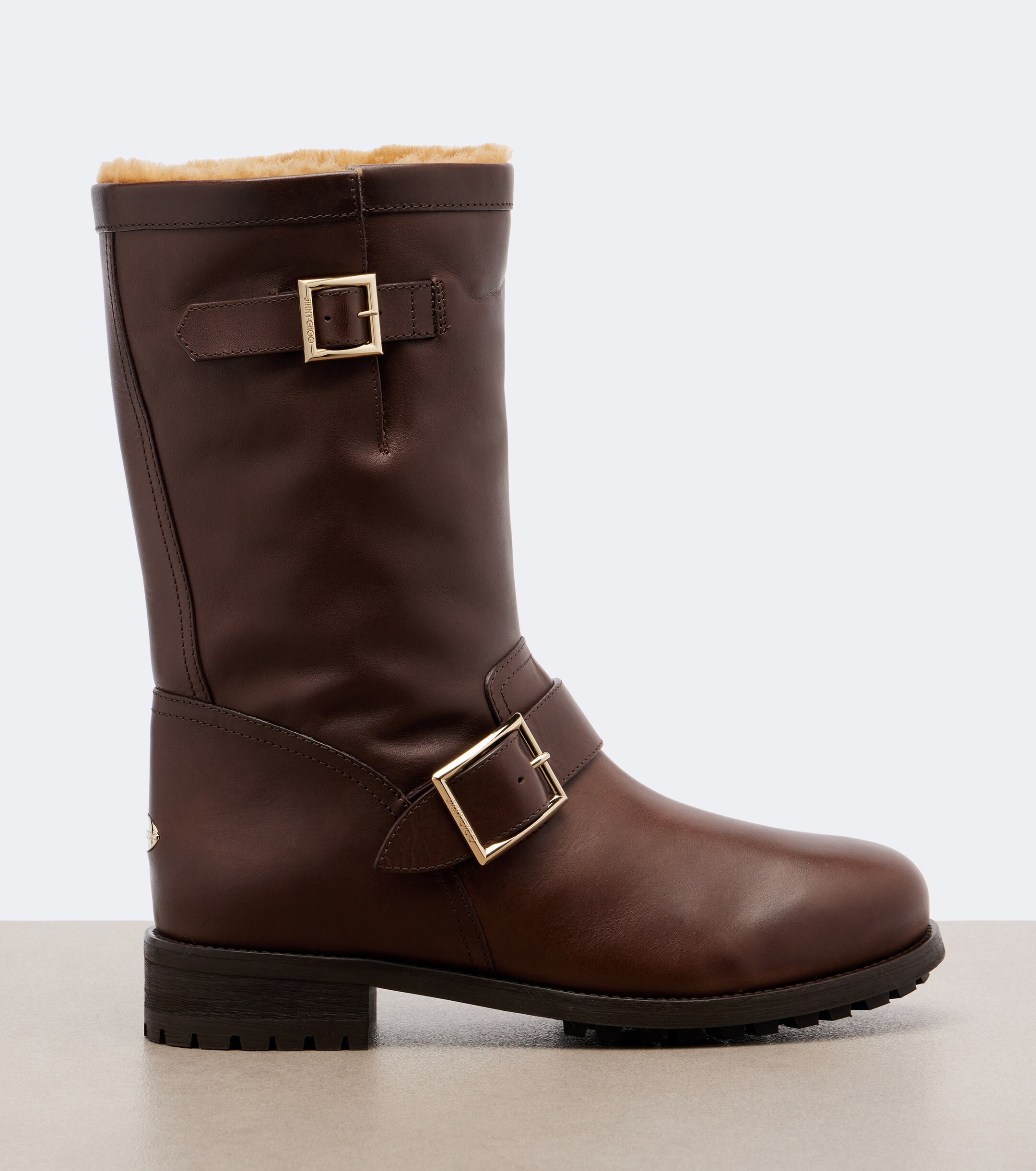 JIMMY CHOO Jimmy Choo Biker leather knee-high boots