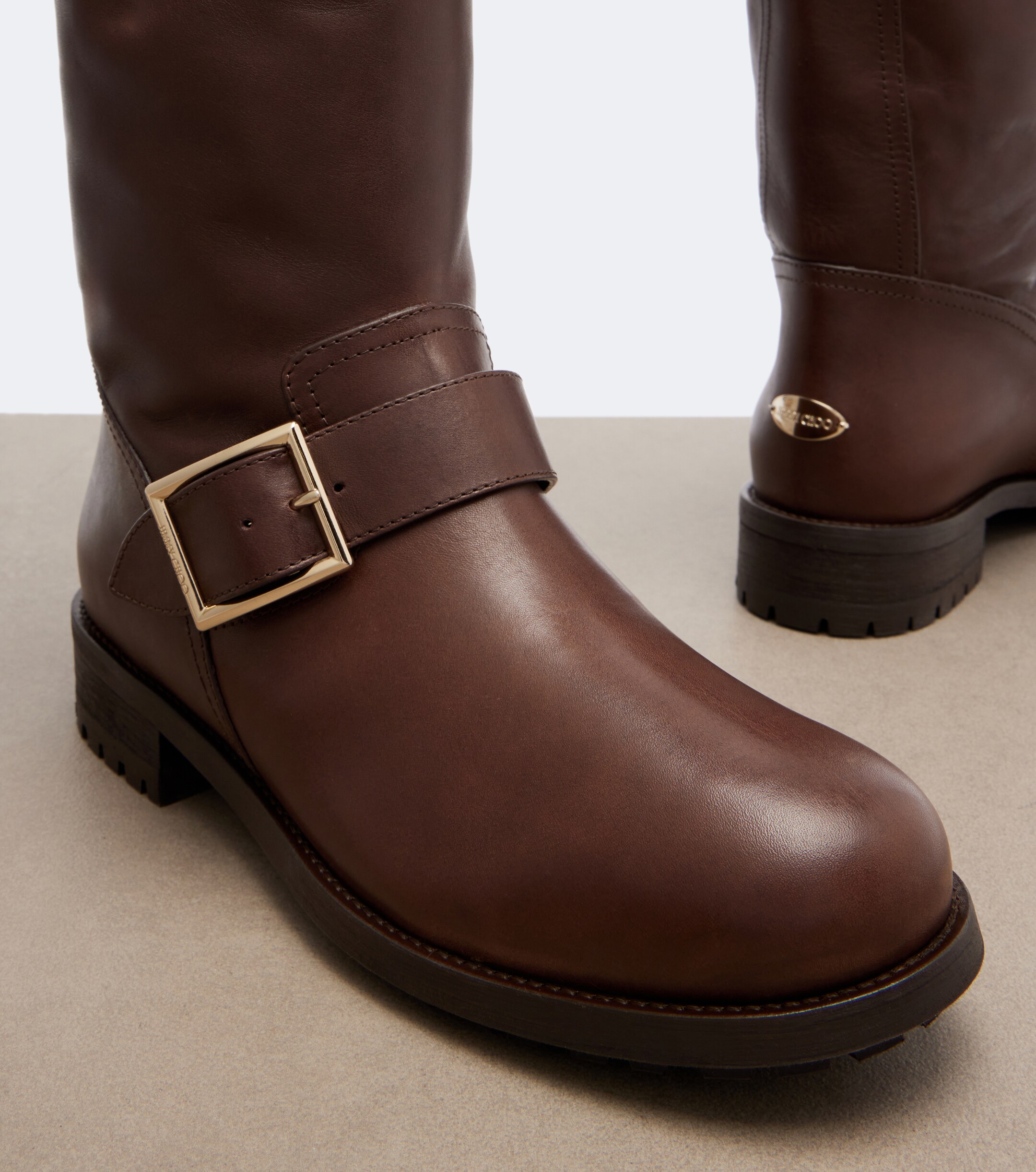 JIMMY CHOO Jimmy Choo Biker leather knee-high boots