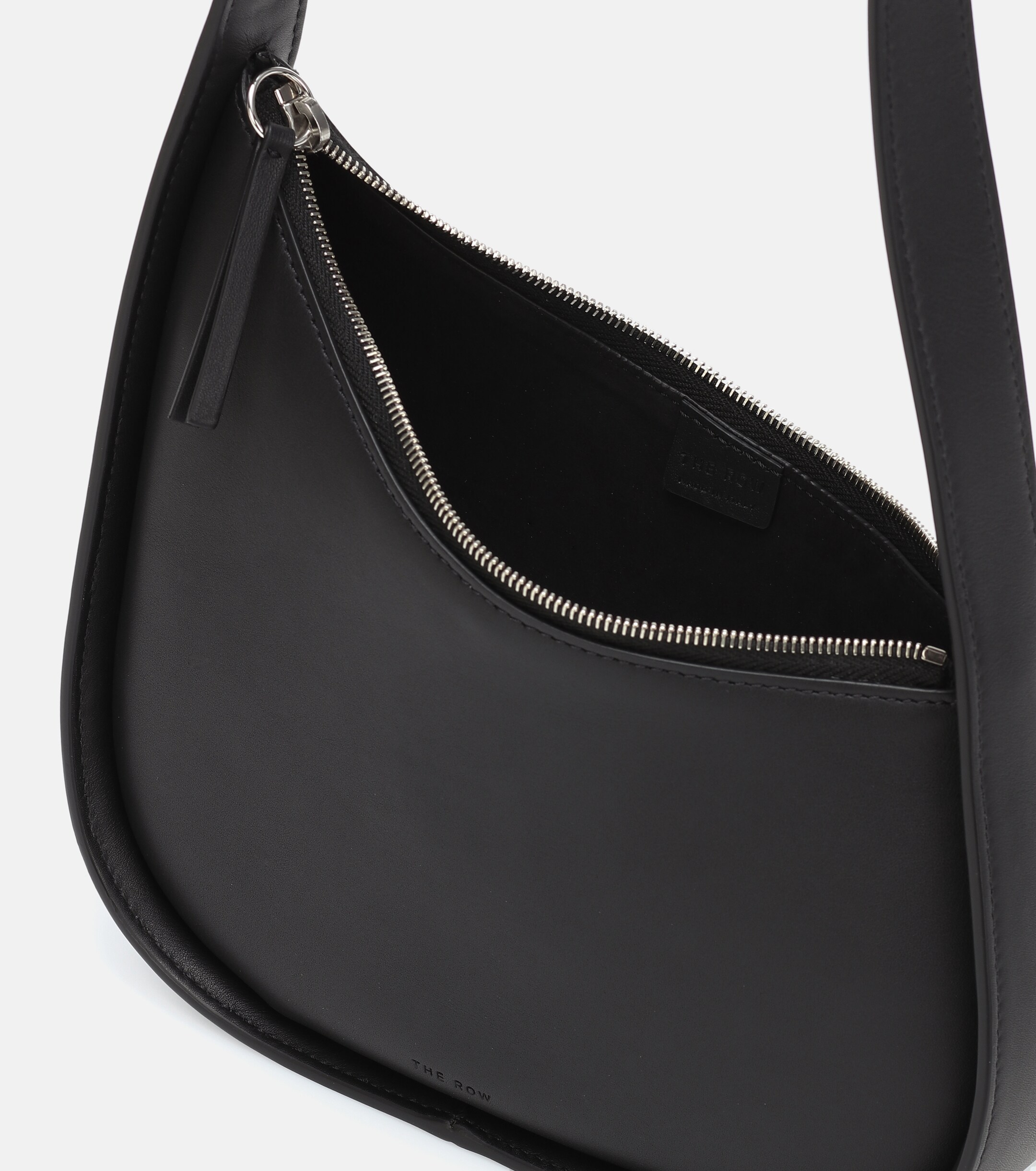 The Row Half Moon leather shoulder bag