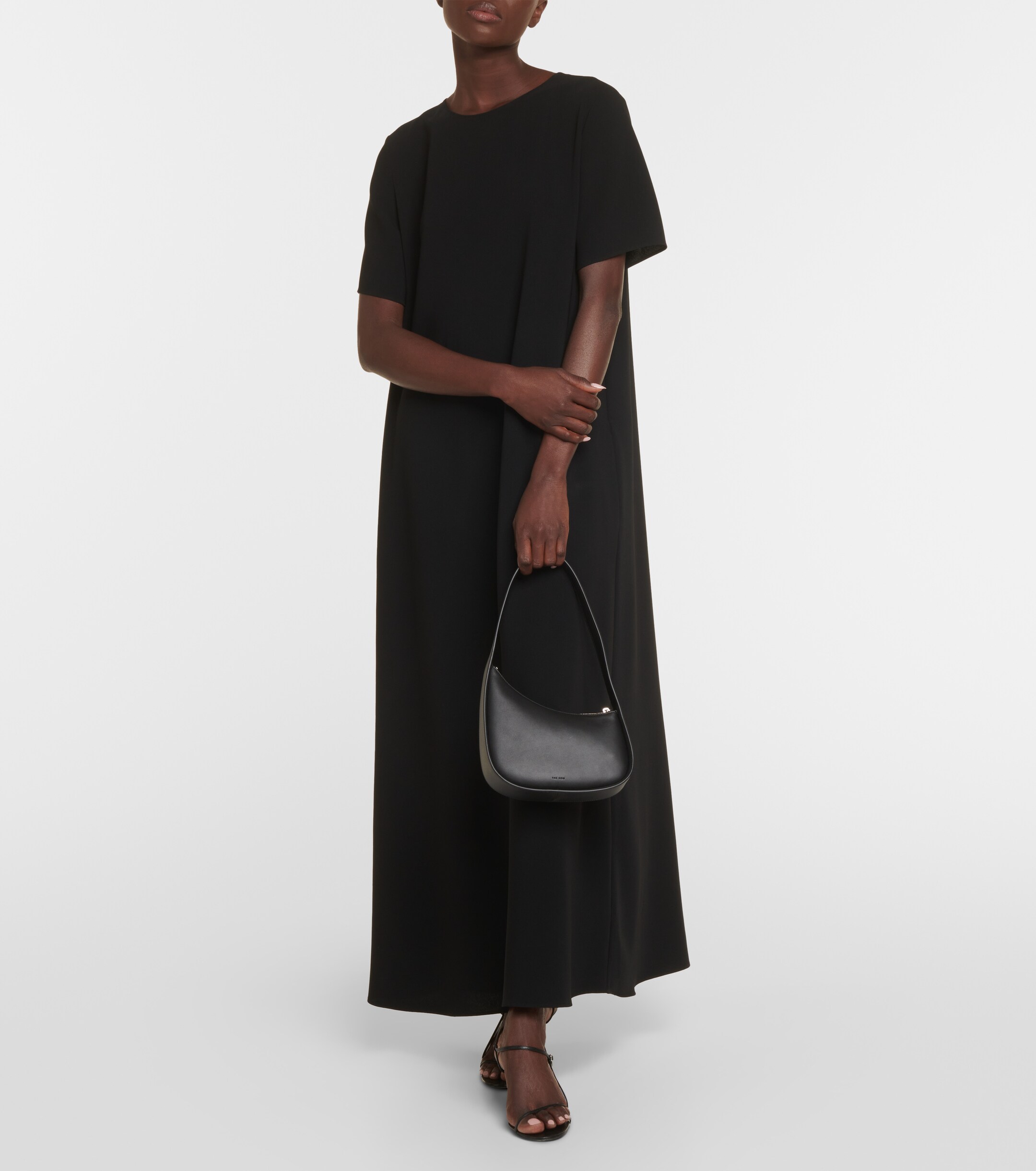 The Row Half Moon leather shoulder bag