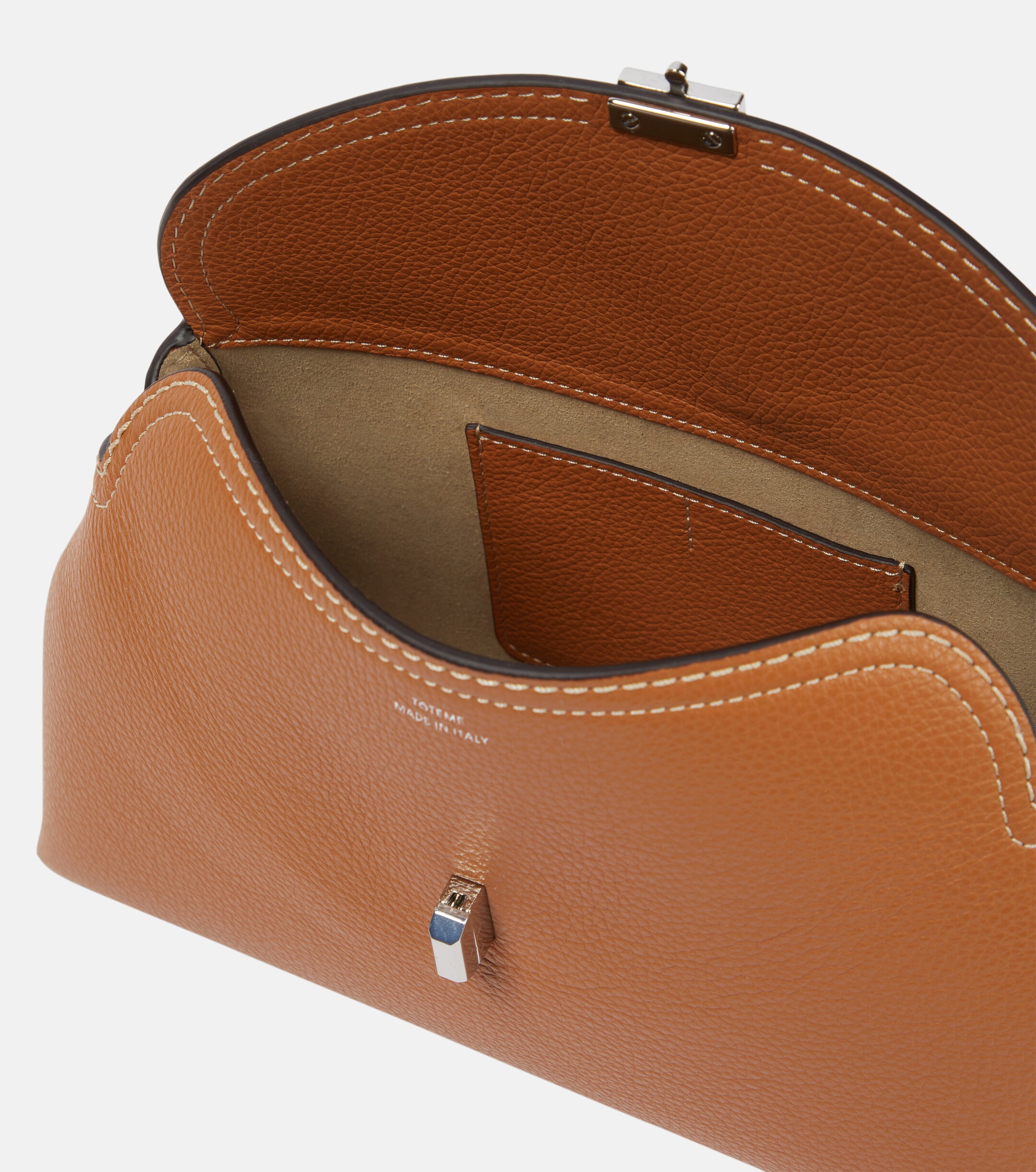 TOTEME T-Lock leather clutch