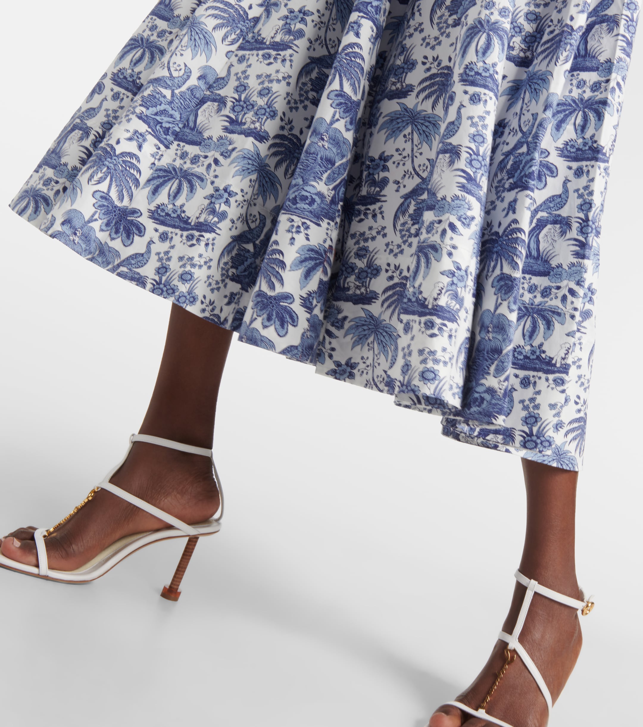 Staud Wells floral cotton midi dress