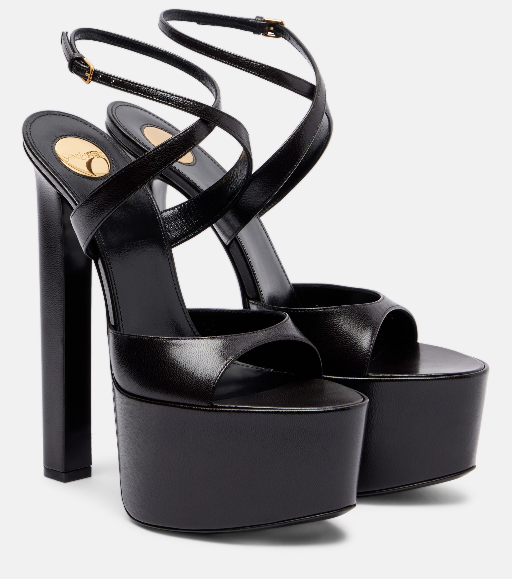 Saint Laurent Kika 180 leather platform sandals
