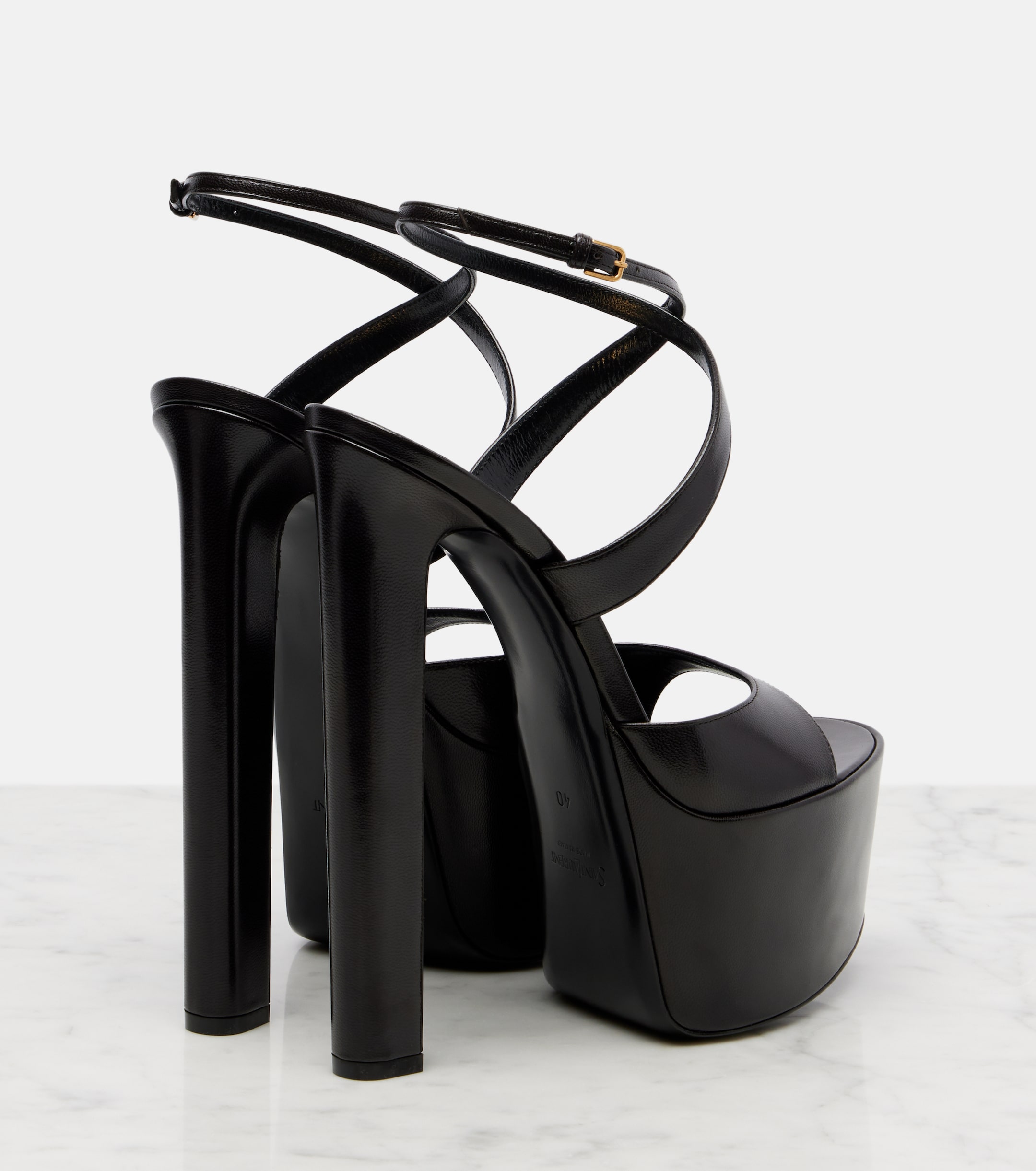 Saint Laurent Kika 180 leather platform sandals