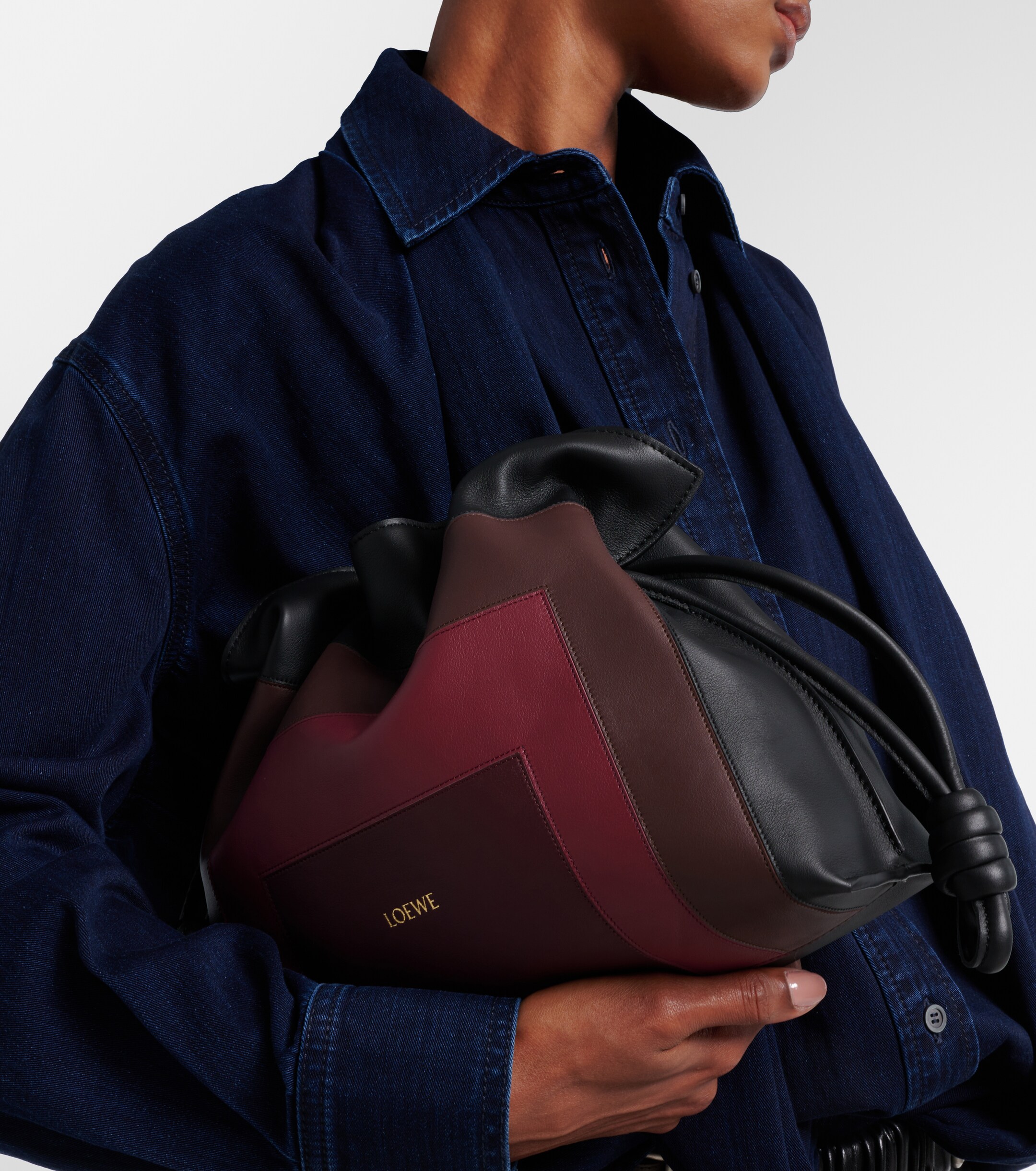 Loewe Flamenco Medium leather clutch