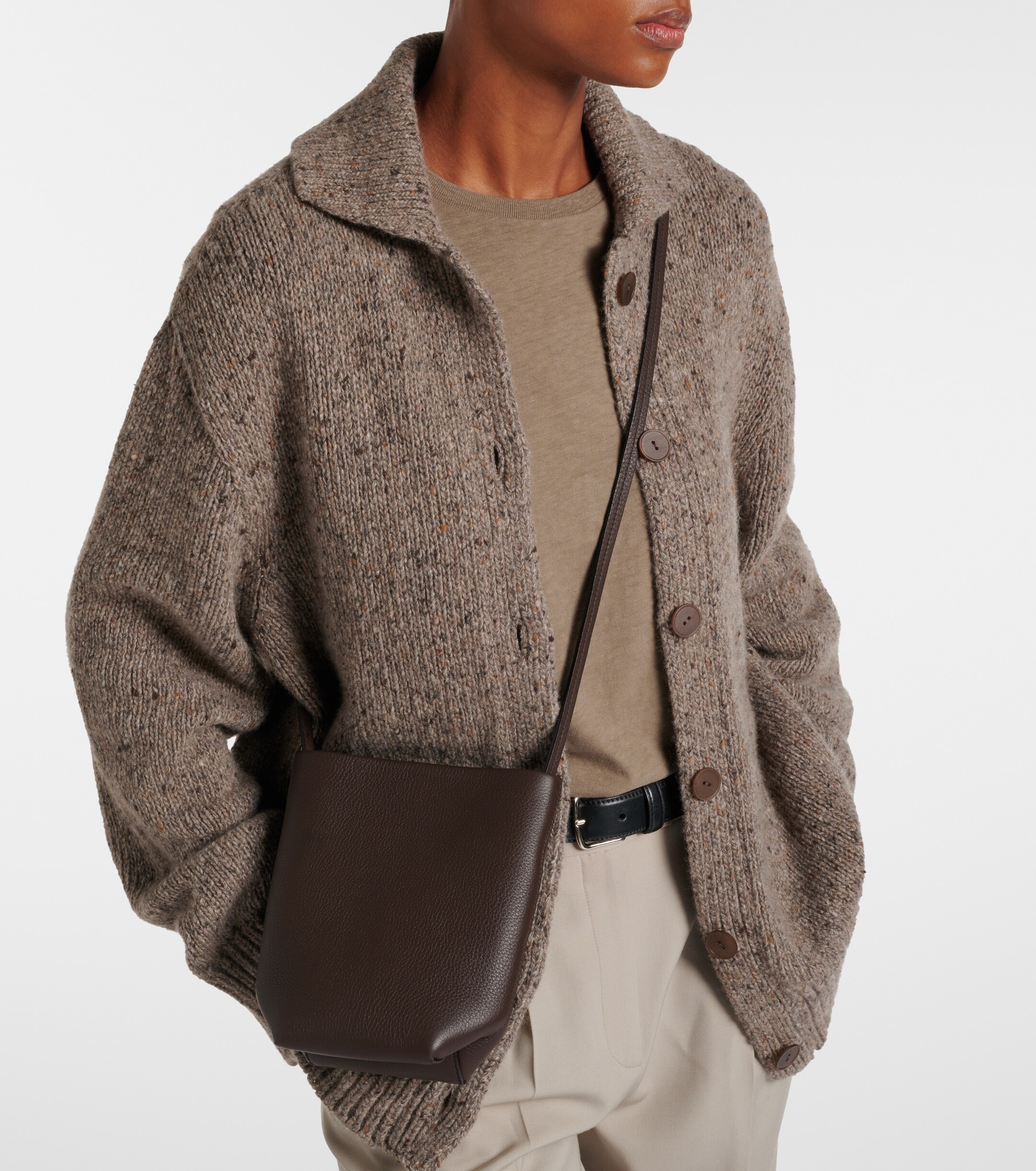 The Row N/S Park leather crossbody bag