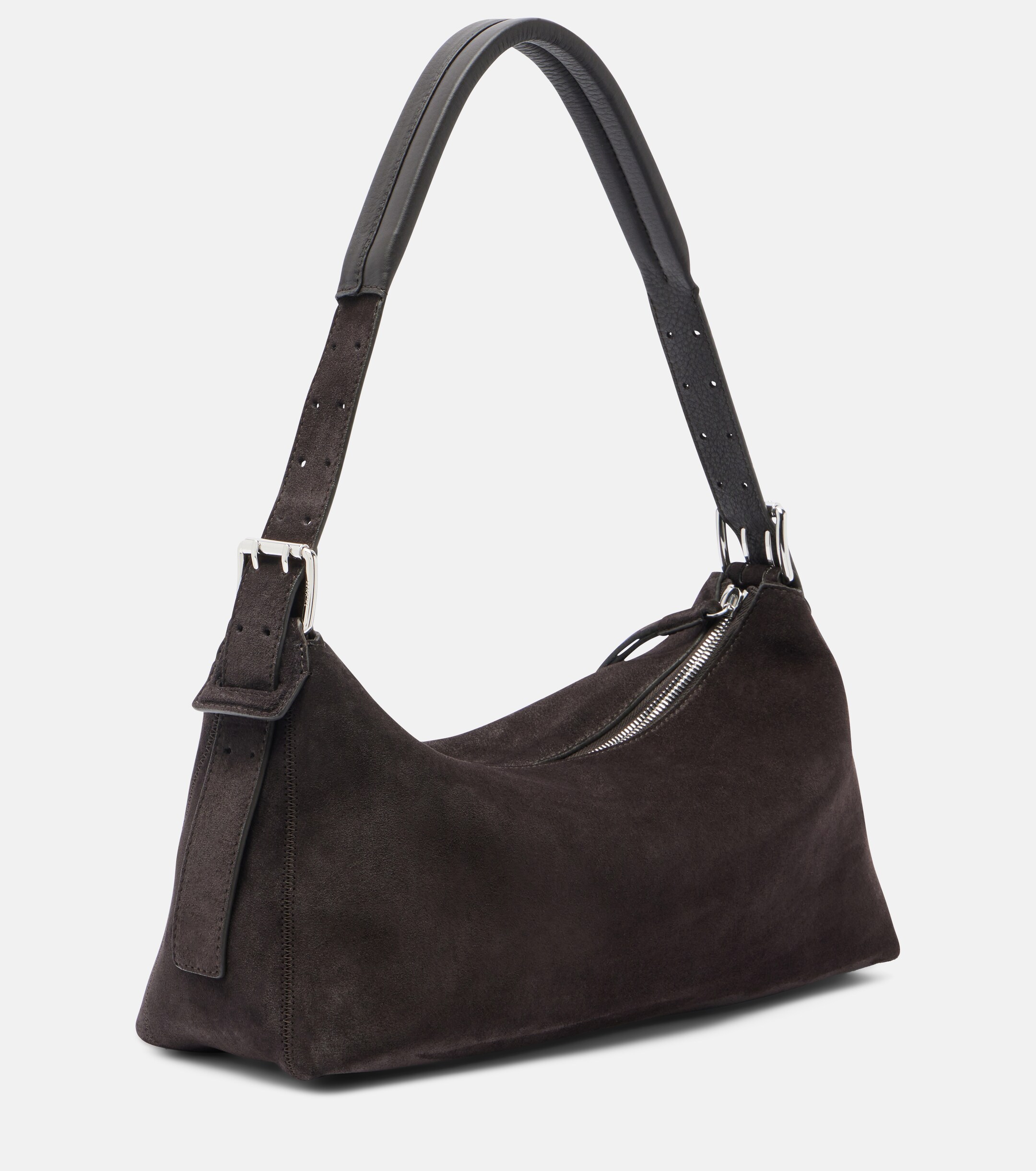 Lemaire Small belted suede shoulder bag