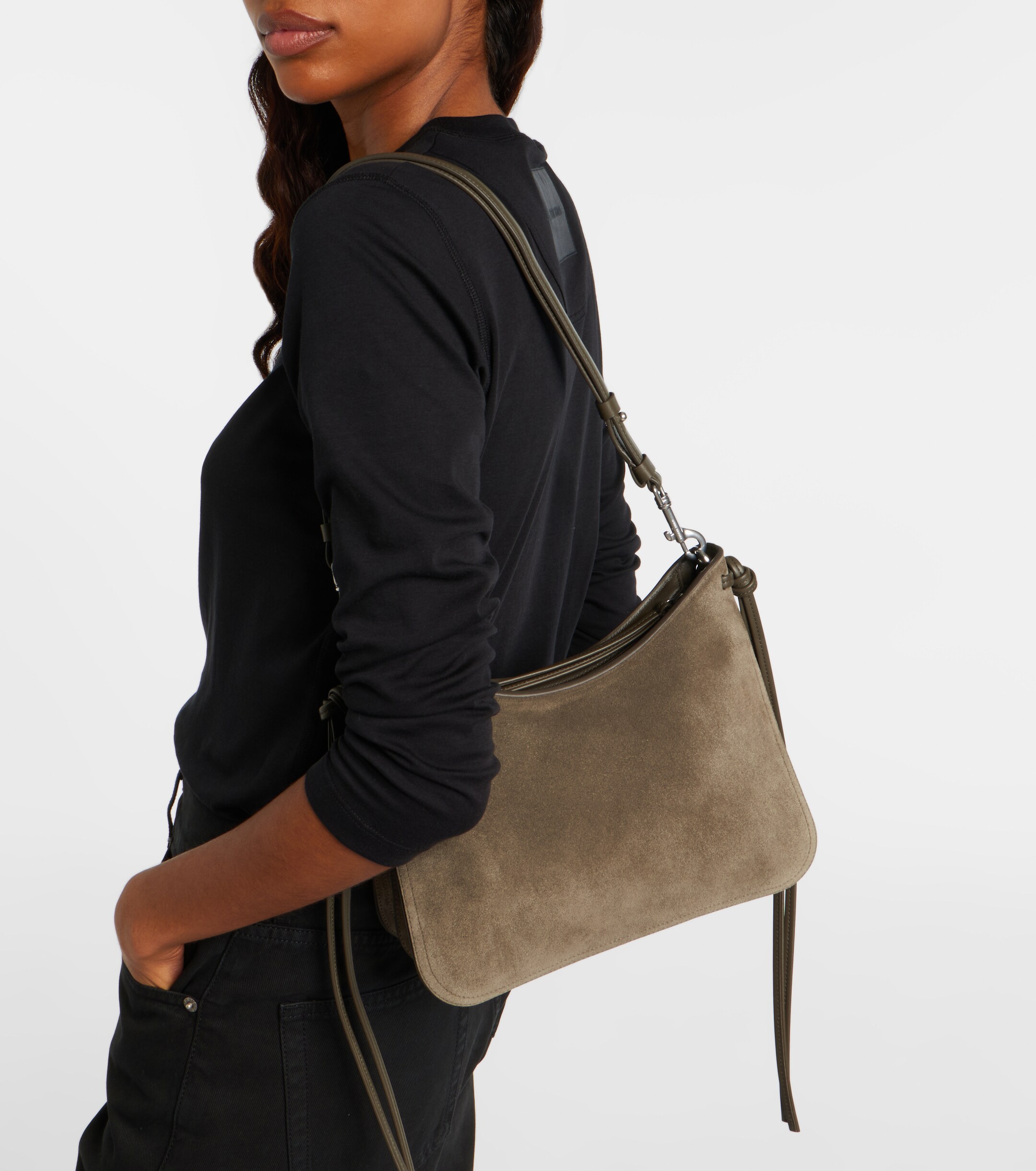 PHOEBE PHILO Small Gig suede shoulder bag thumbnail