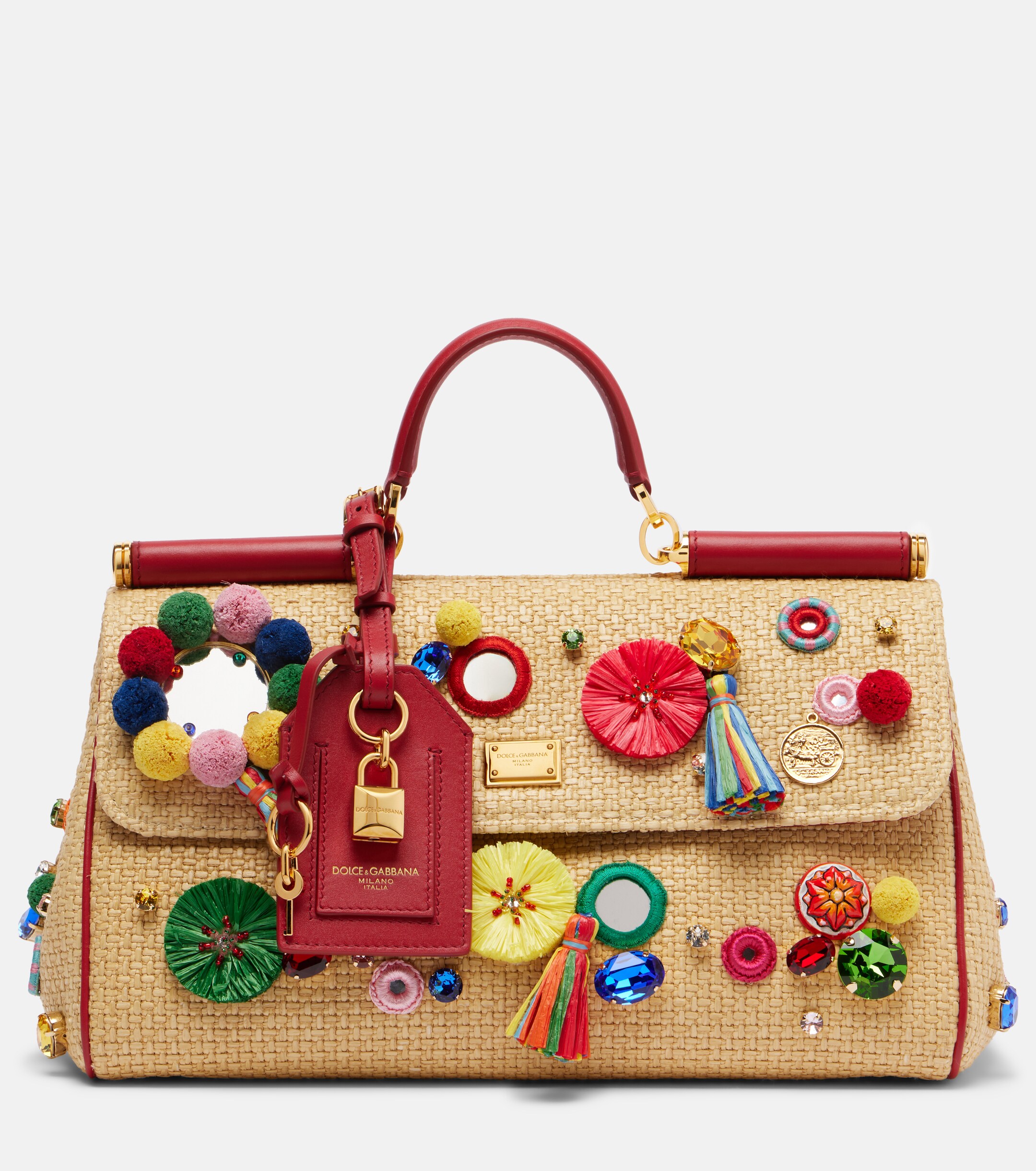 Dolce&Gabbana Sicily Medium embellished top-handle bag