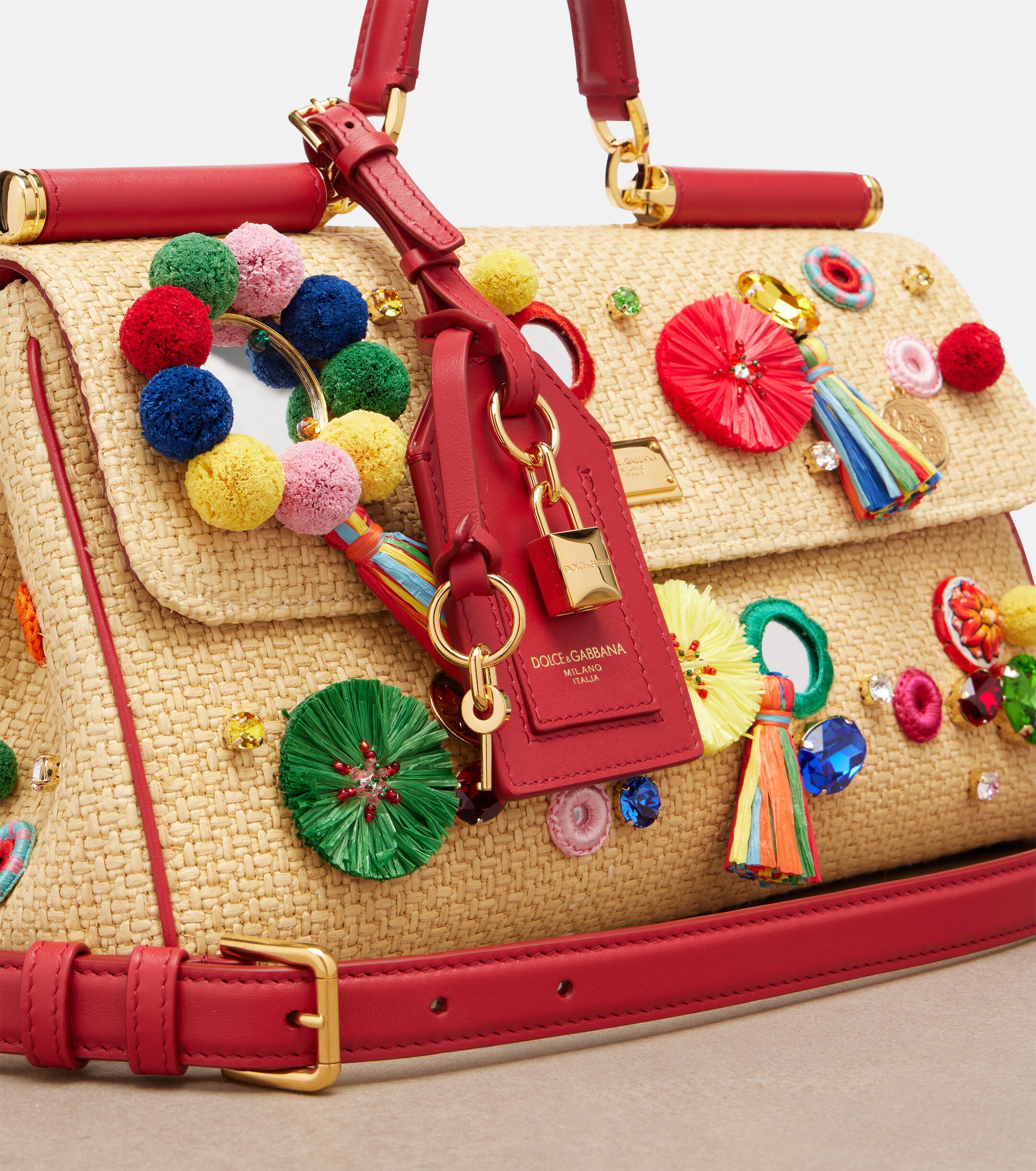 Dolce&Gabbana Sicily Medium embellished top-handle bag