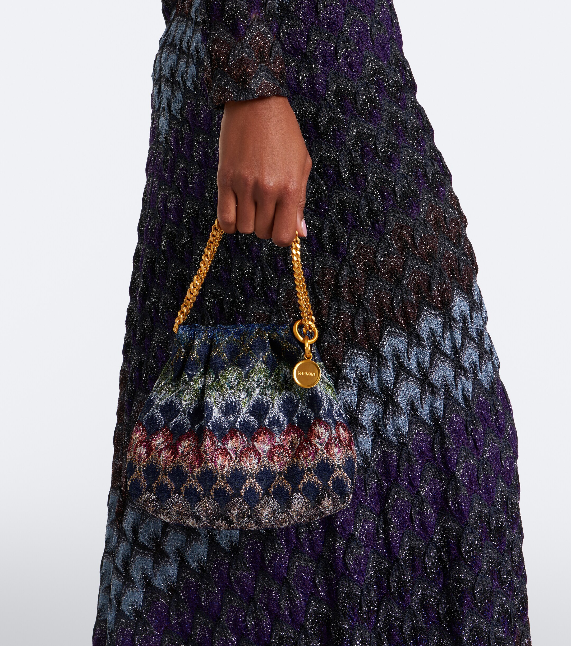 Missoni Mini lamé top-handle bag