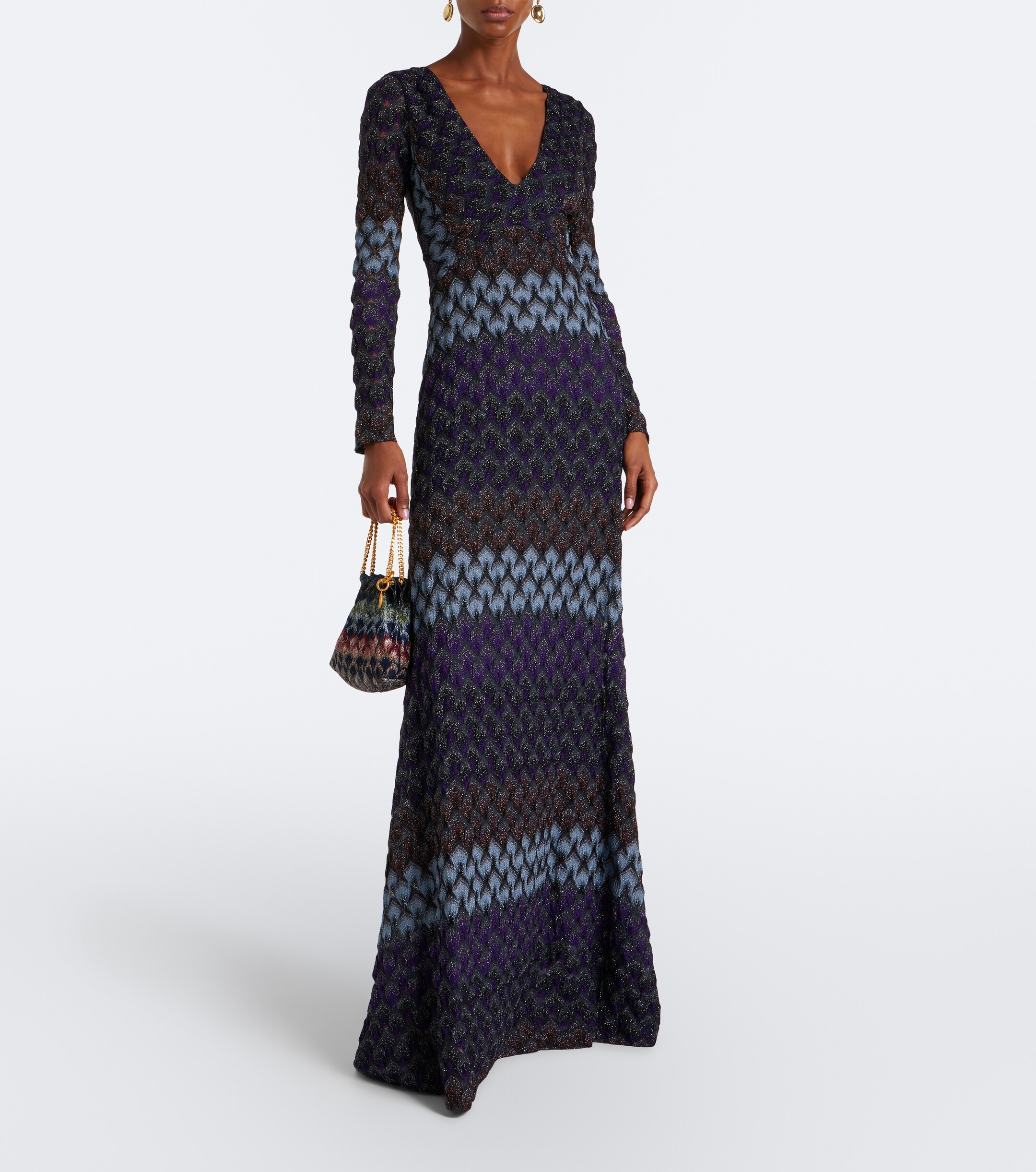 Missoni Mini lamé top-handle bag