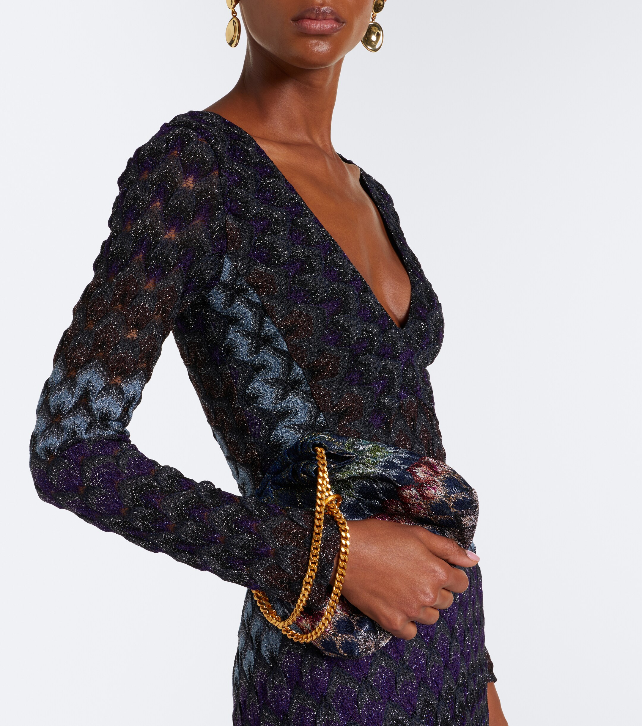 Missoni Mini lamé top-handle bag