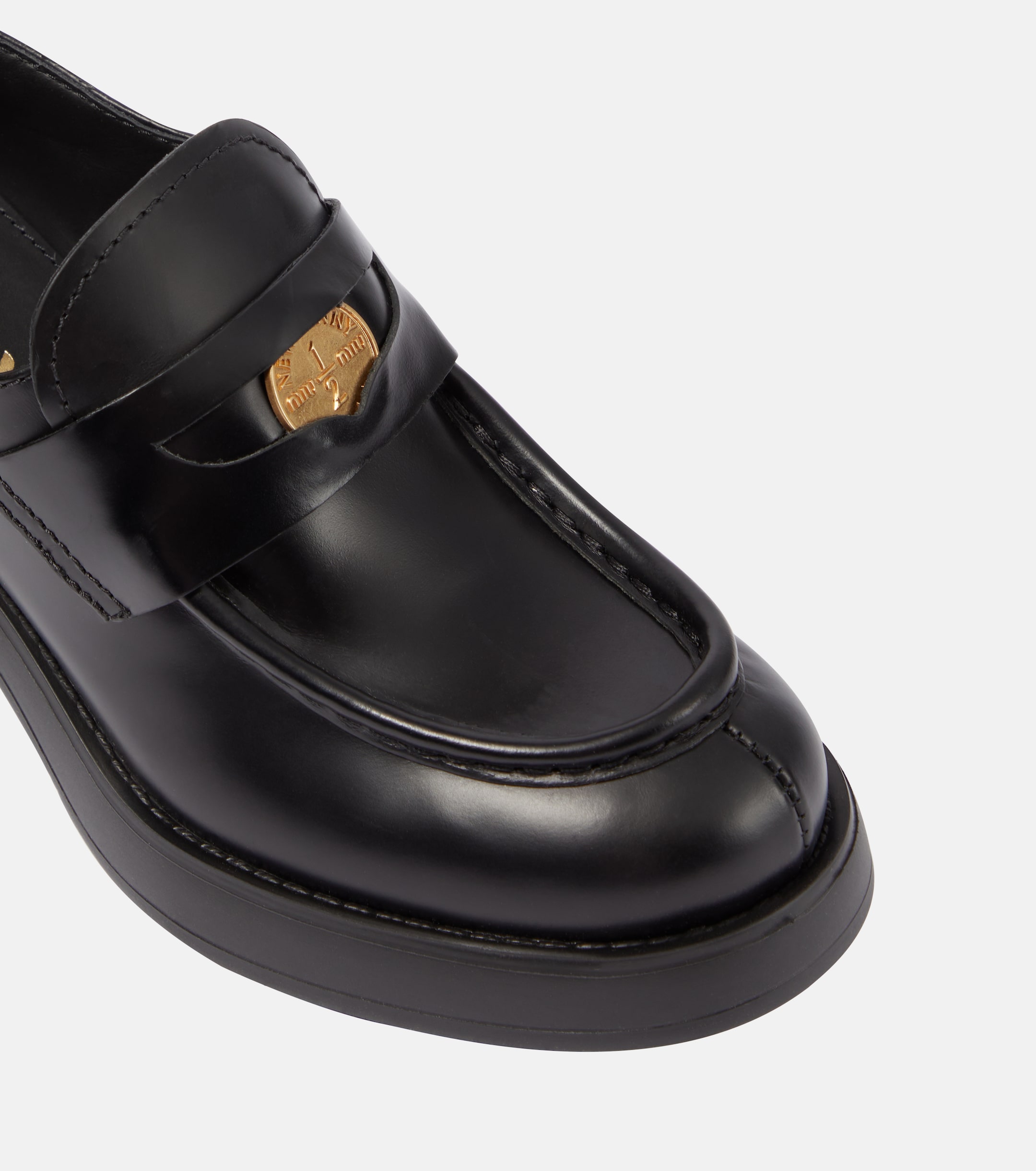 Miu Miu - Leather penny loafers | Plush