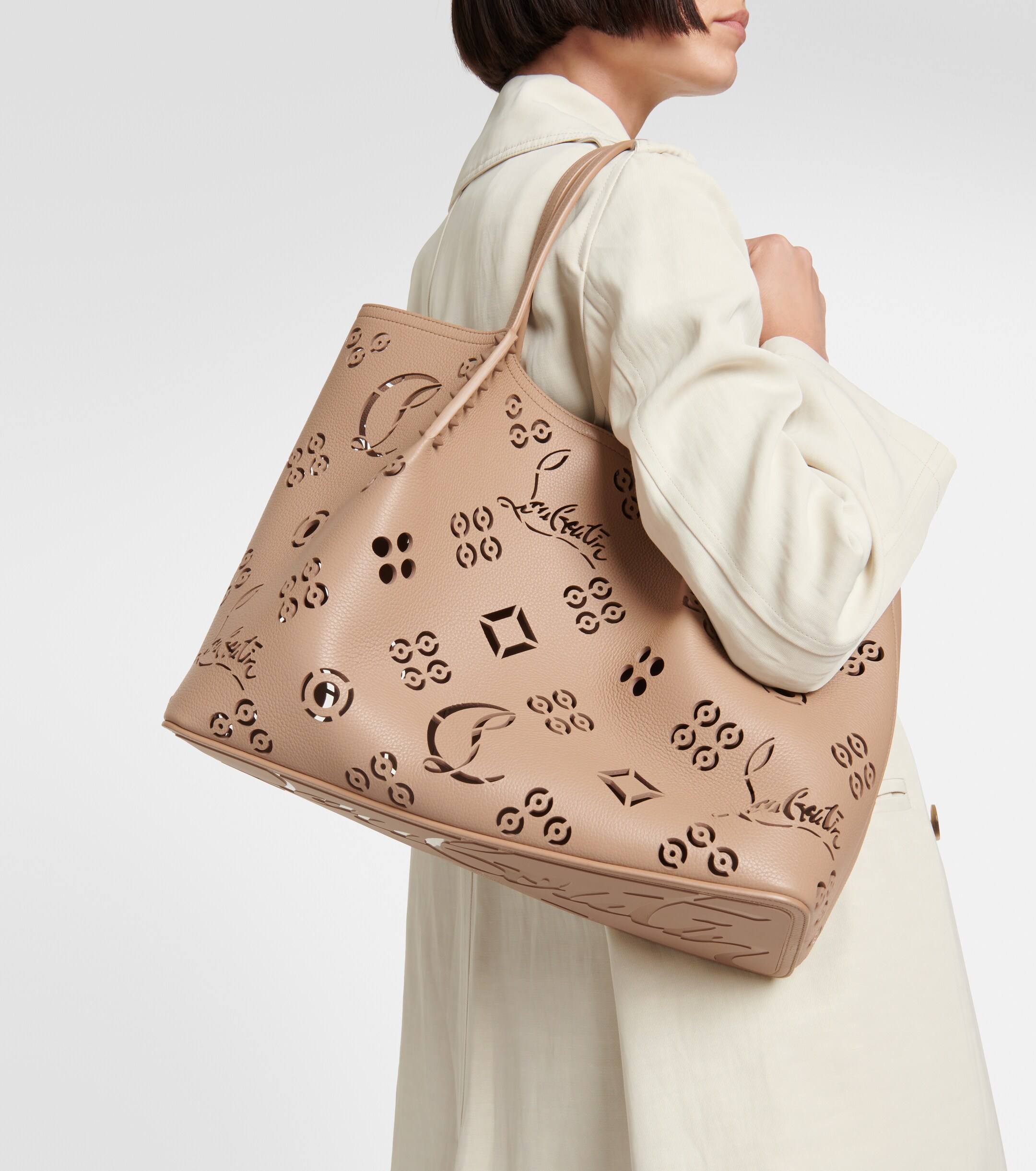 CHRISTIAN LOUBOUTIN Cabarock perforated tote bag