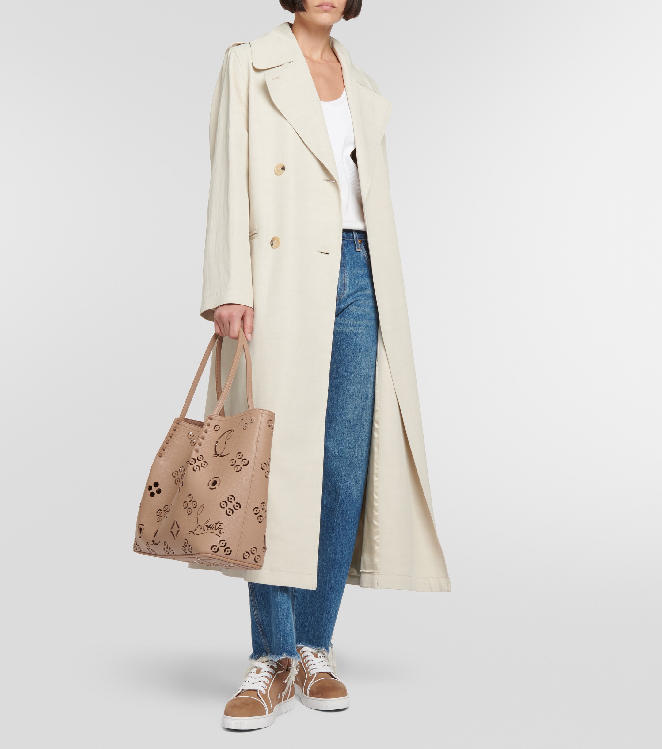 CHRISTIAN LOUBOUTIN Cabarock perforated tote bag