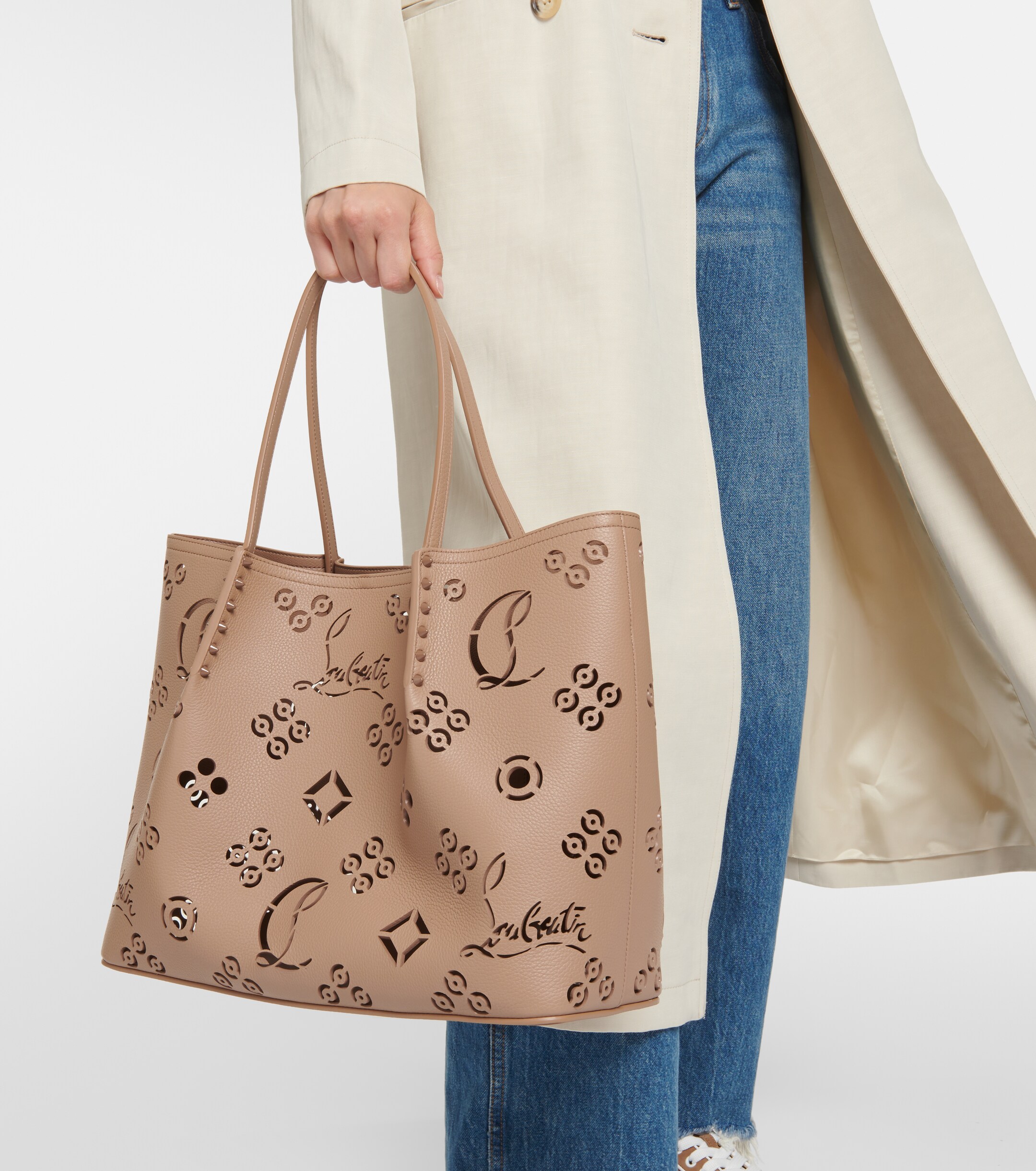 CHRISTIAN LOUBOUTIN Cabarock perforated tote bag