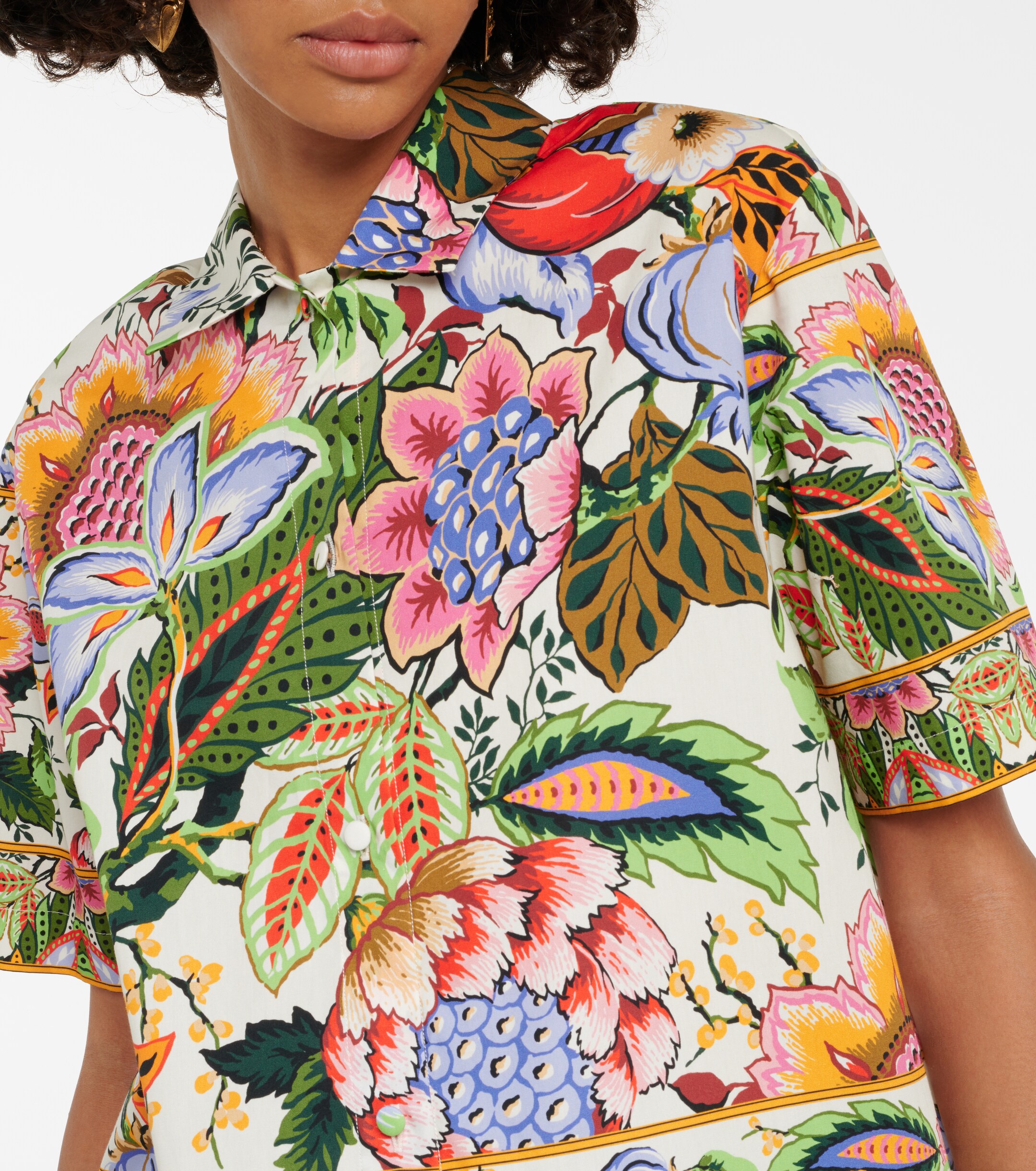 Etro Floral cotton shirt