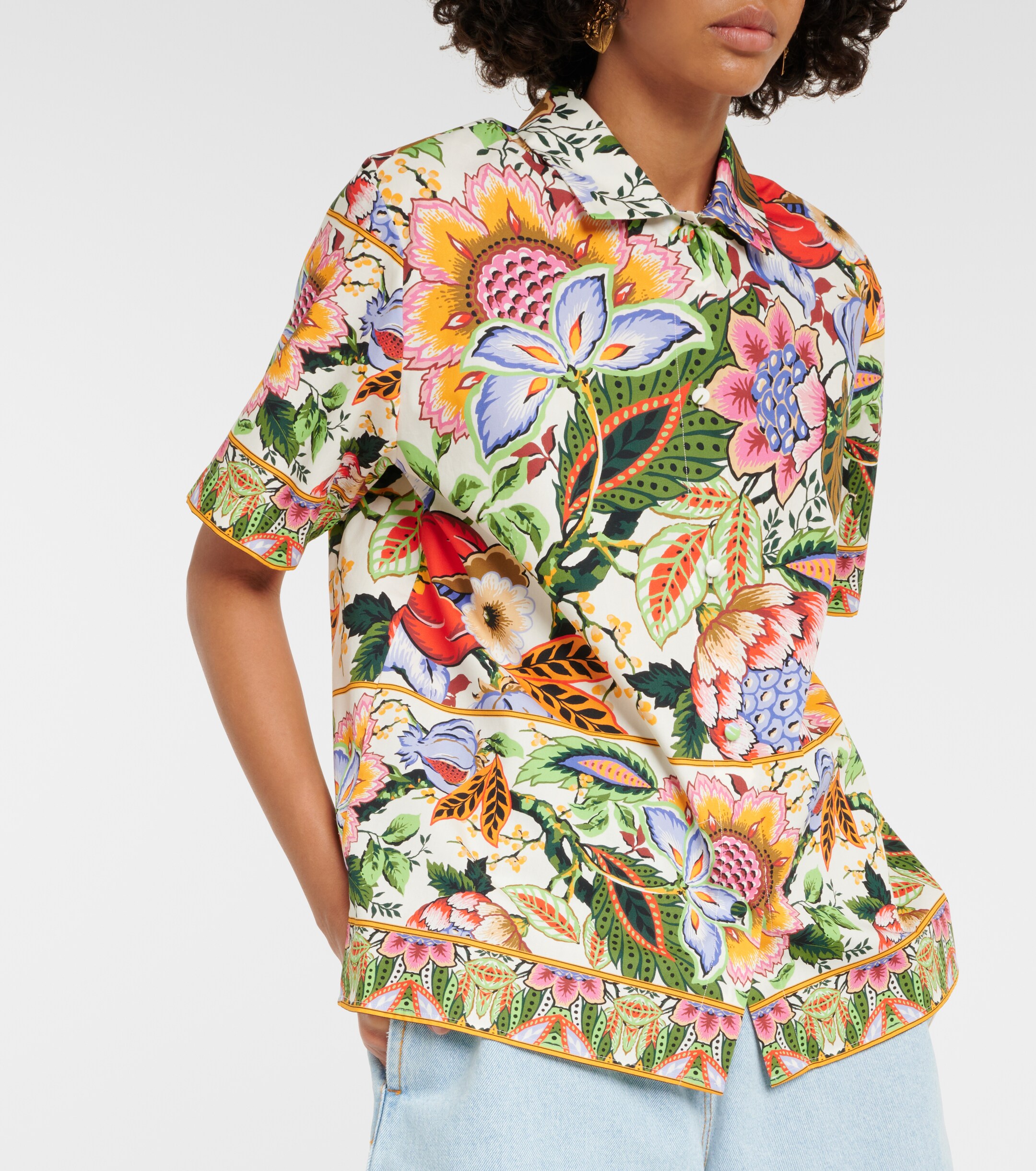 Etro Floral cotton shirt