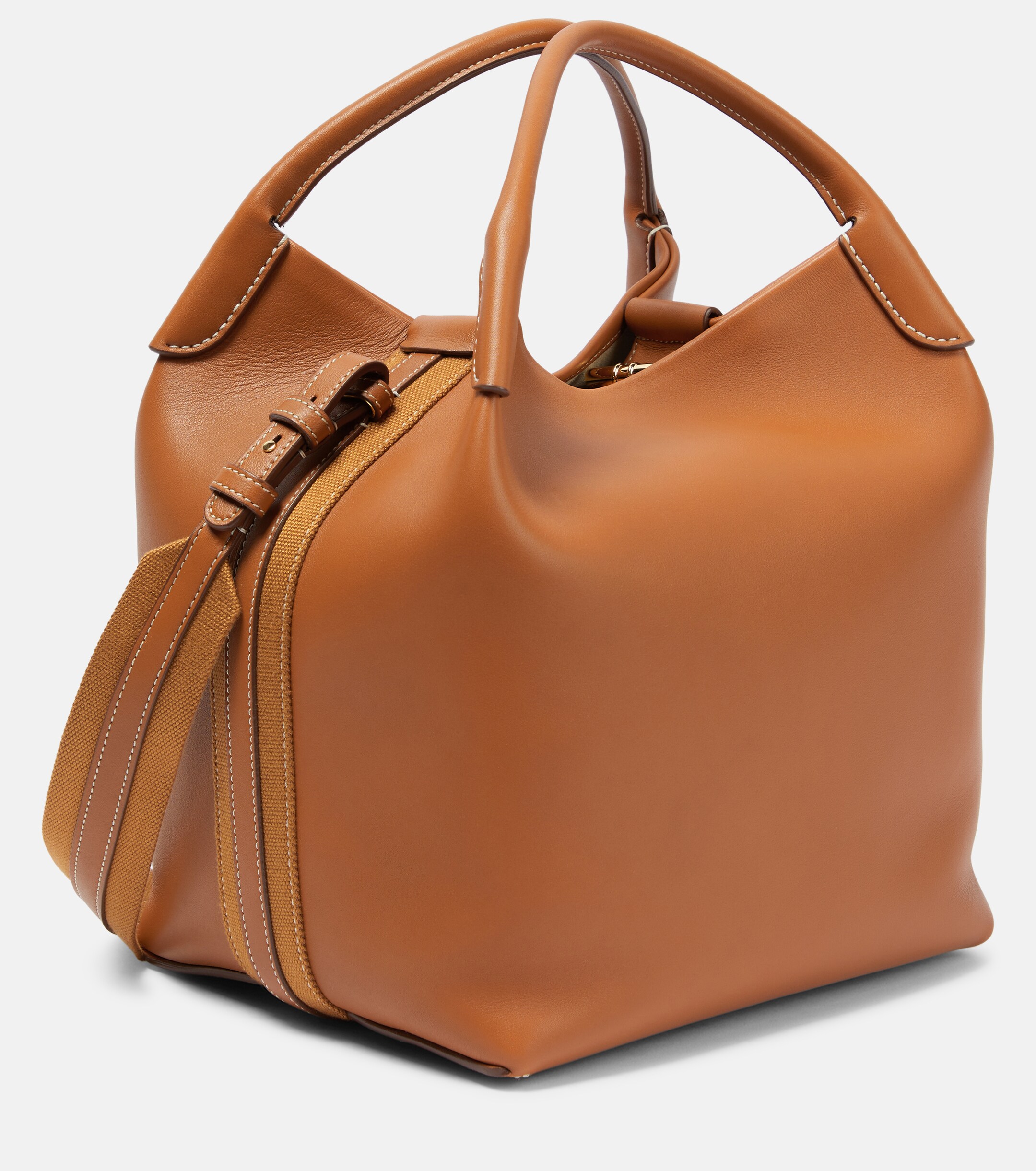 Loro Piana Bale leather shoulder bag