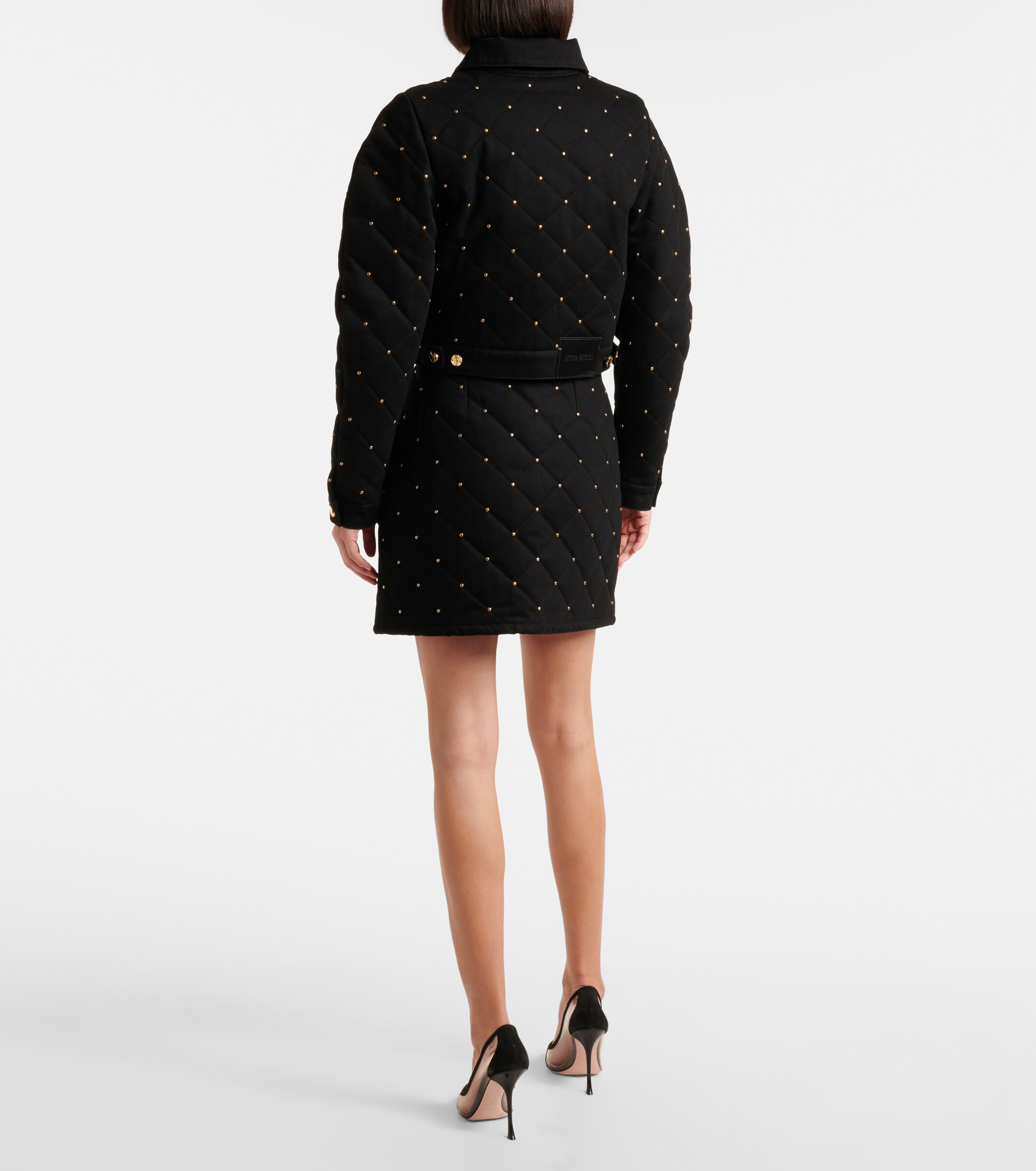 Nina Ricci Embellished cropped denim jacket