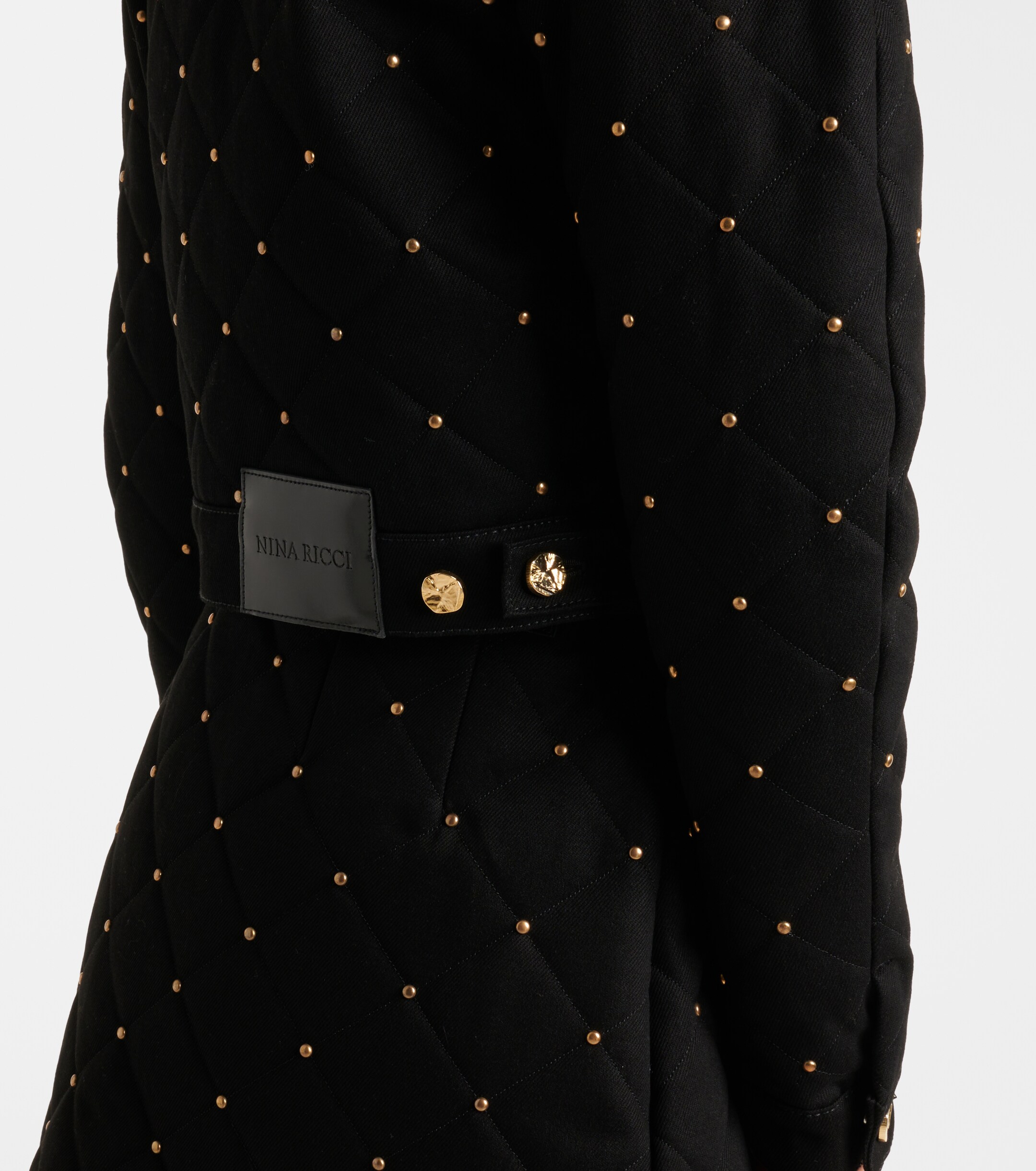 Nina Ricci Embellished cropped denim jacket