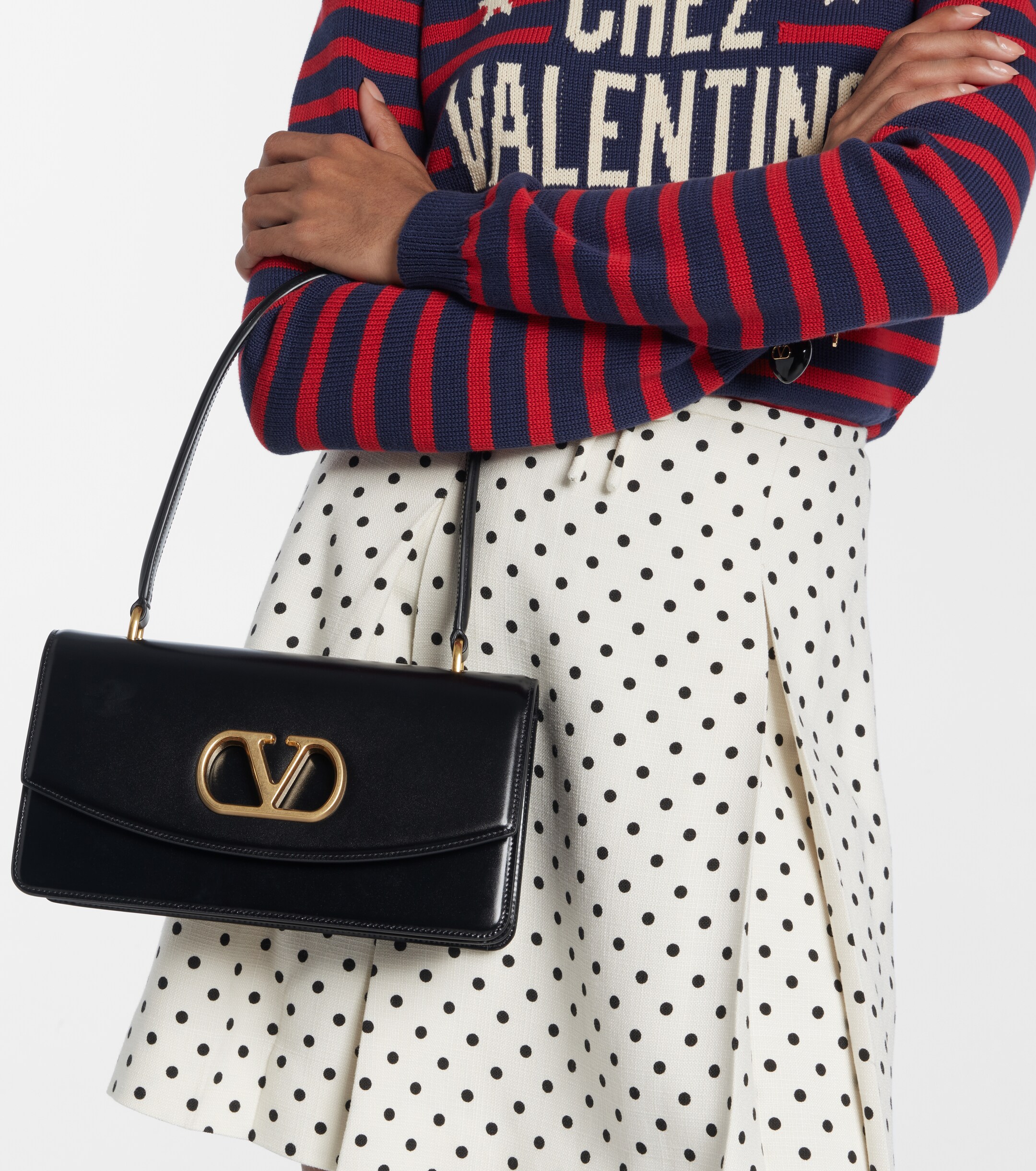 Valentino Garavani Vain Small VLogo leather shoulder bag thumbnail