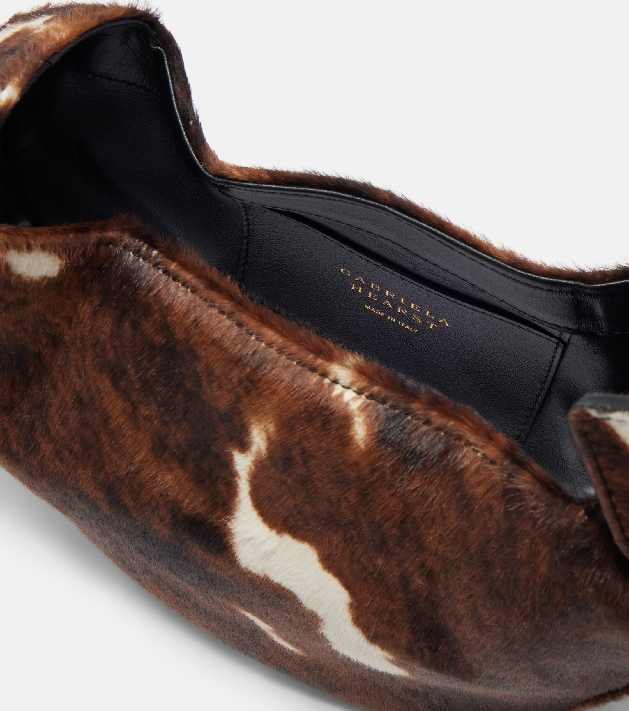 Gabriela Hearst Demi Small calf hair clutch