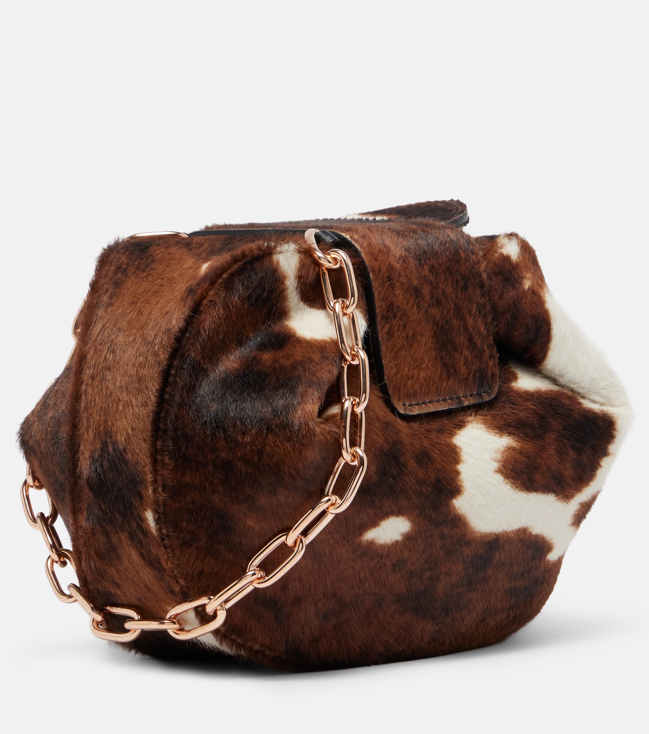 Gabriela Hearst Demi Small calf hair clutch