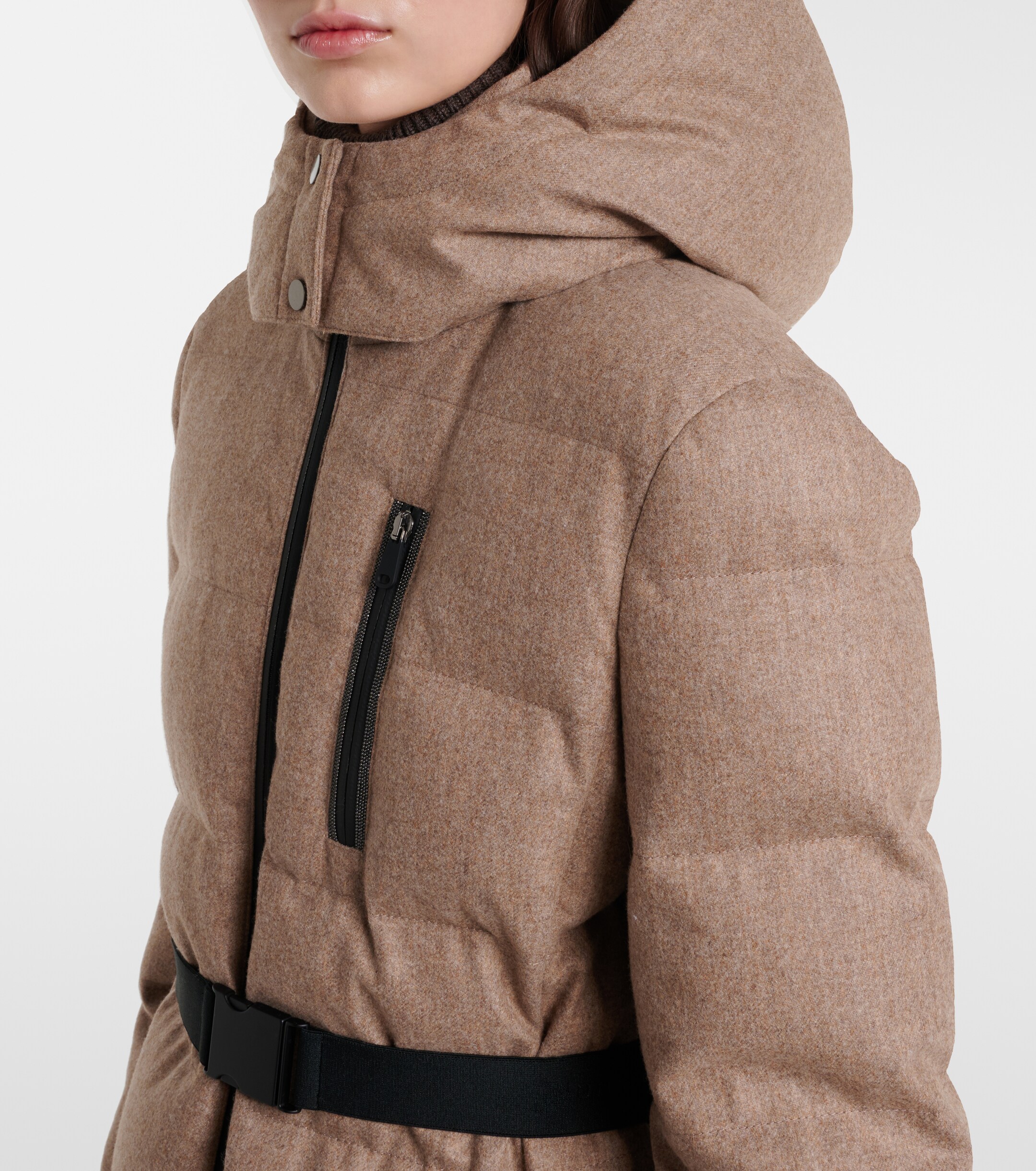 Brunello Cucinelli Brunello Cucinelli Virgin wool flannel down jacket
