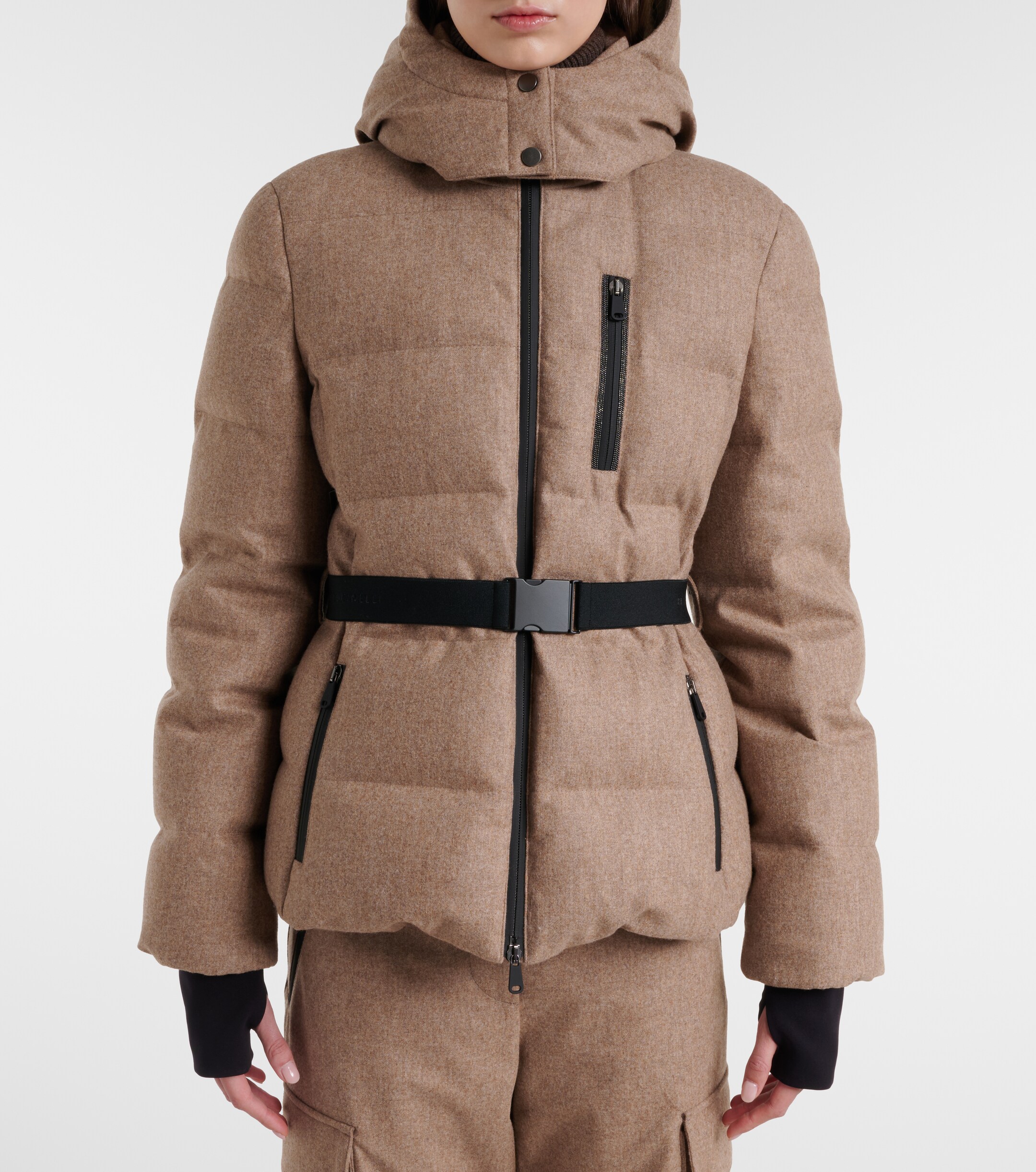 Brunello Cucinelli Brunello Cucinelli Virgin wool flannel down jacket