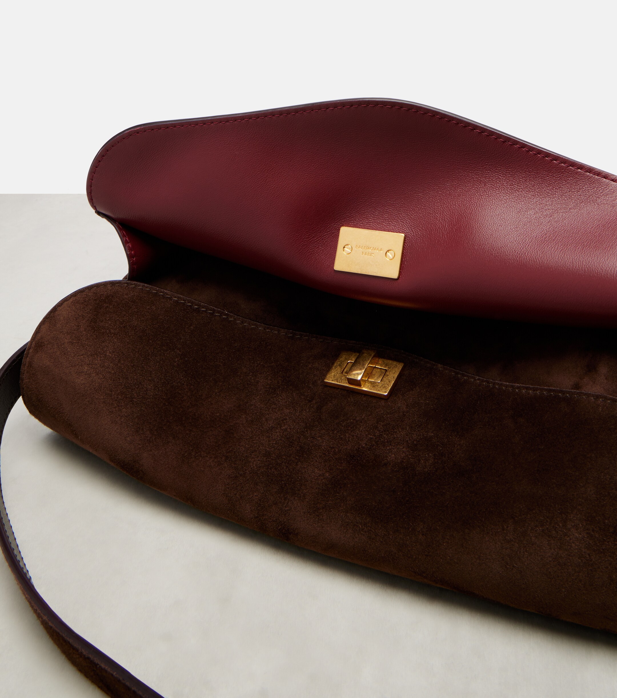 Balenciaga Le 7 Medium suede shoulder bag